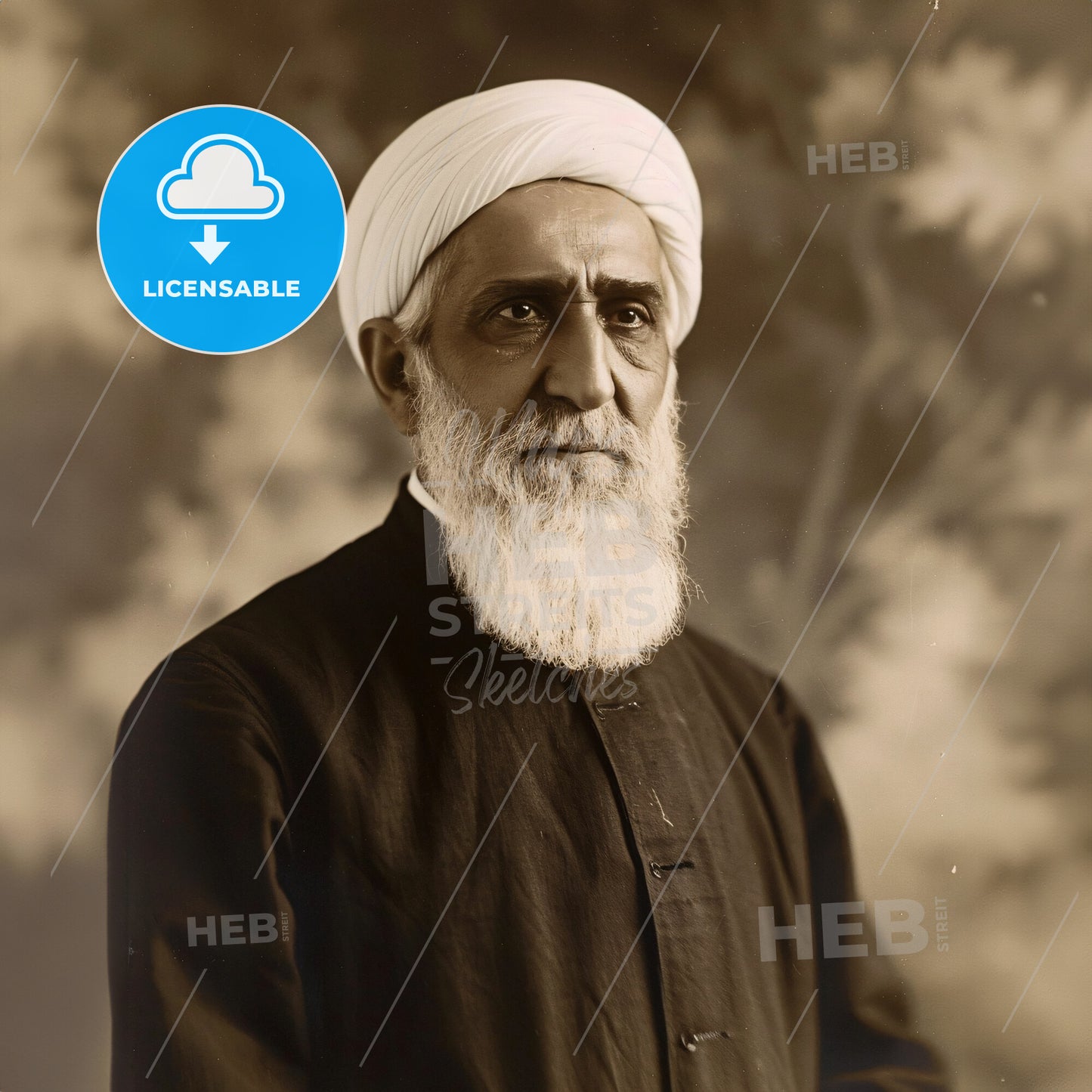 Abdu'l-Bahá, 1844 - 1921, Persian religious leader - A Man With A White Beard