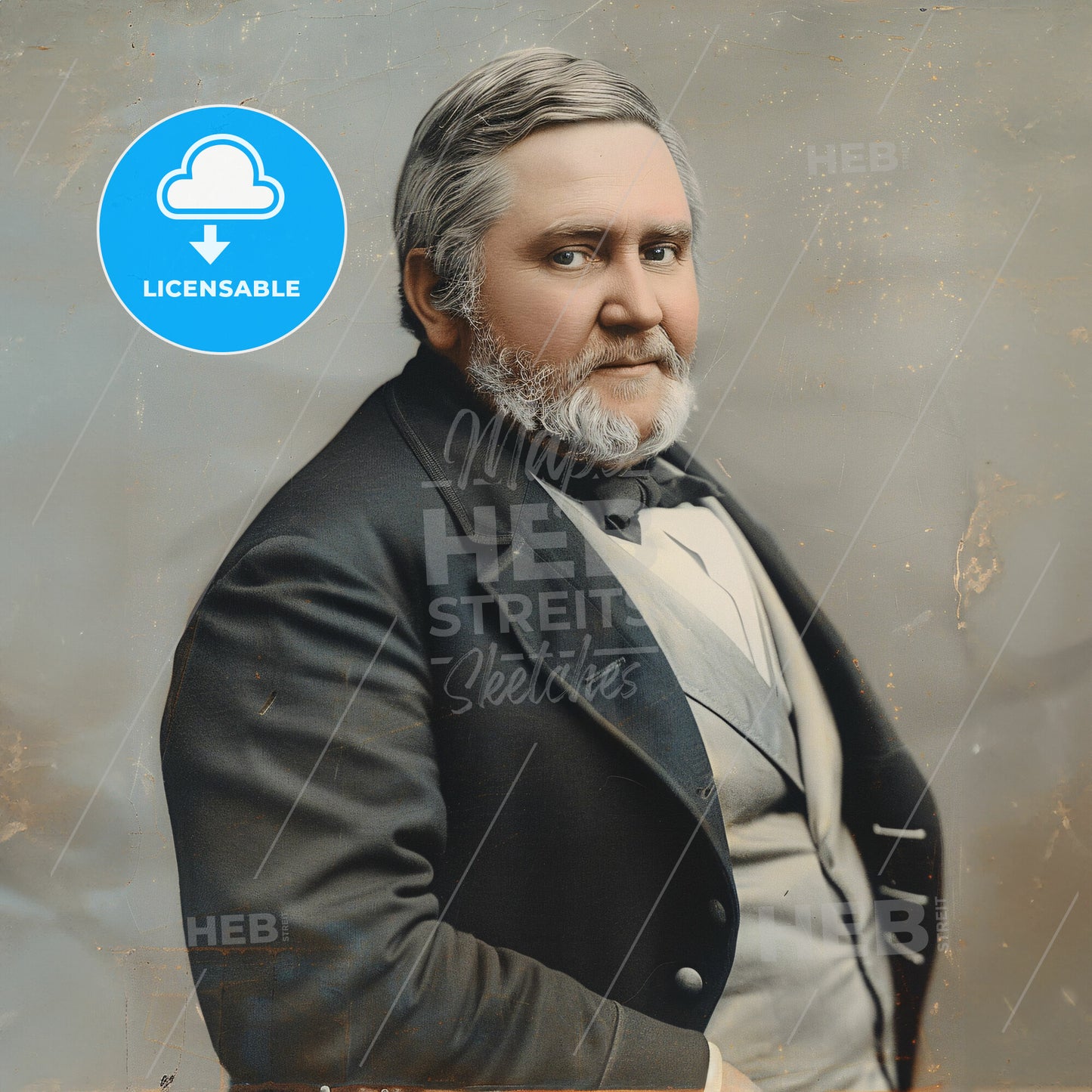 Alexander Mitchell, 1817 - 1887, Scottish-American railway financier - A Man In A Suit