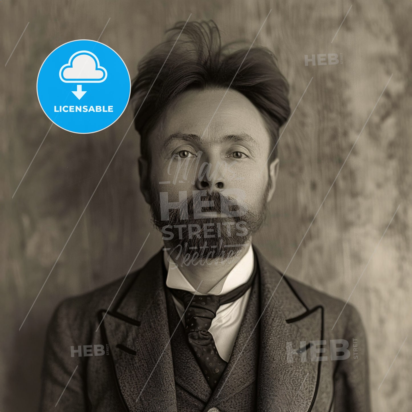 Alexander Scriabin, 1872 - 1915, Russian composer - A Man With A Beard And Mustache
