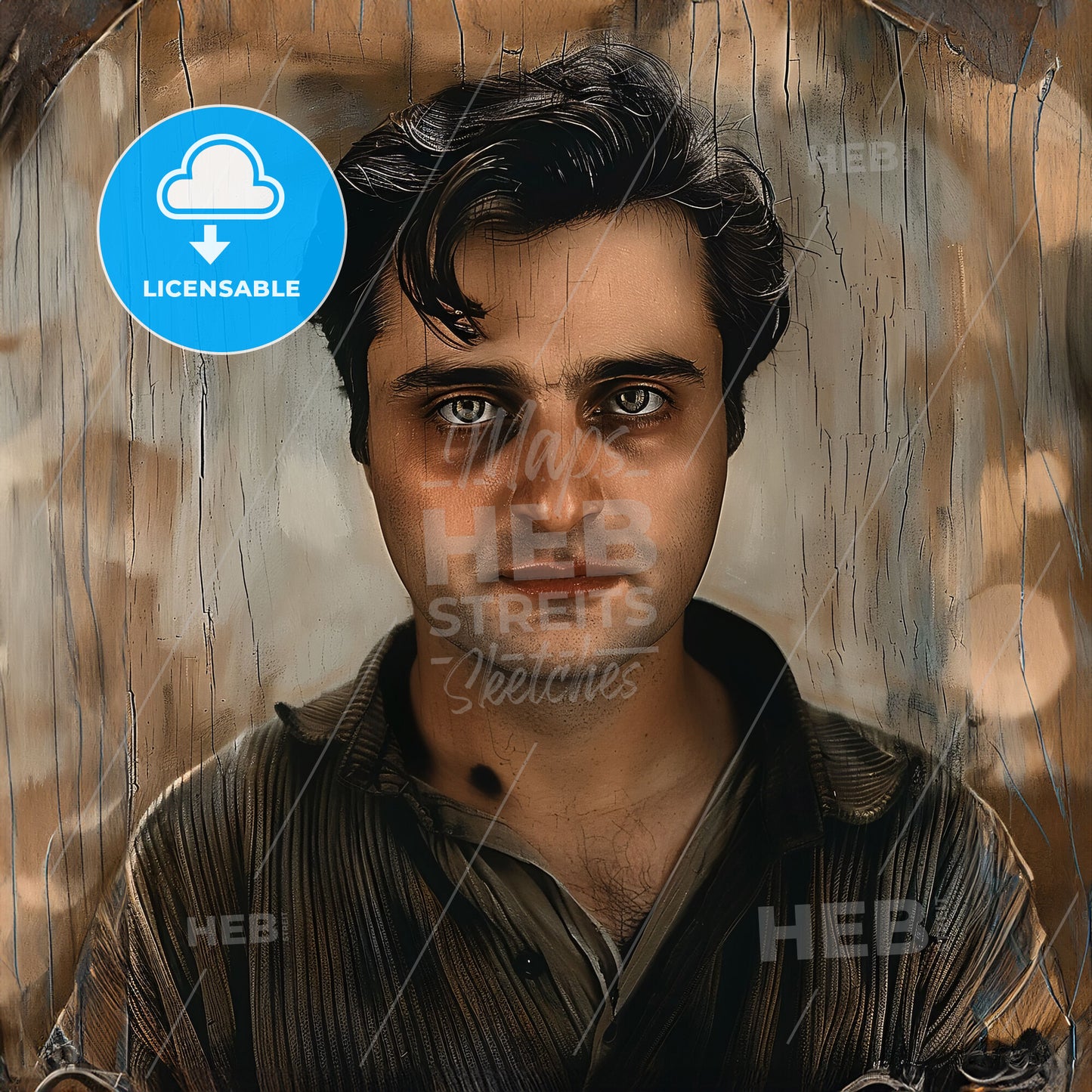 Amedeo Modigliani, 1884 - 1920, Italian painter and sculptor - A Man With Dark Hair And A Dirty Face