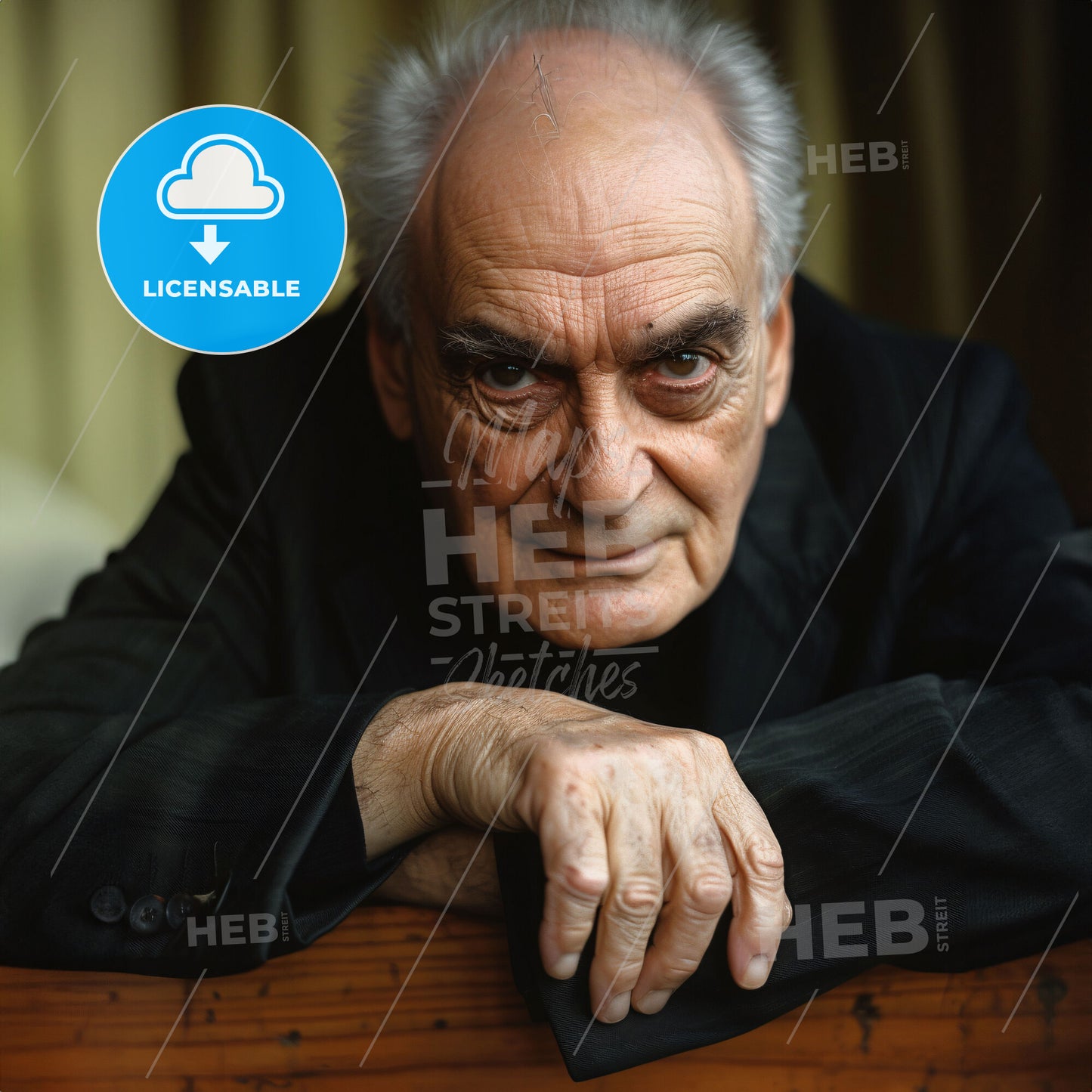 Angelo Pellegrini, 1904 - 1991, Italian-American food writer - A Man Leaning On A Table