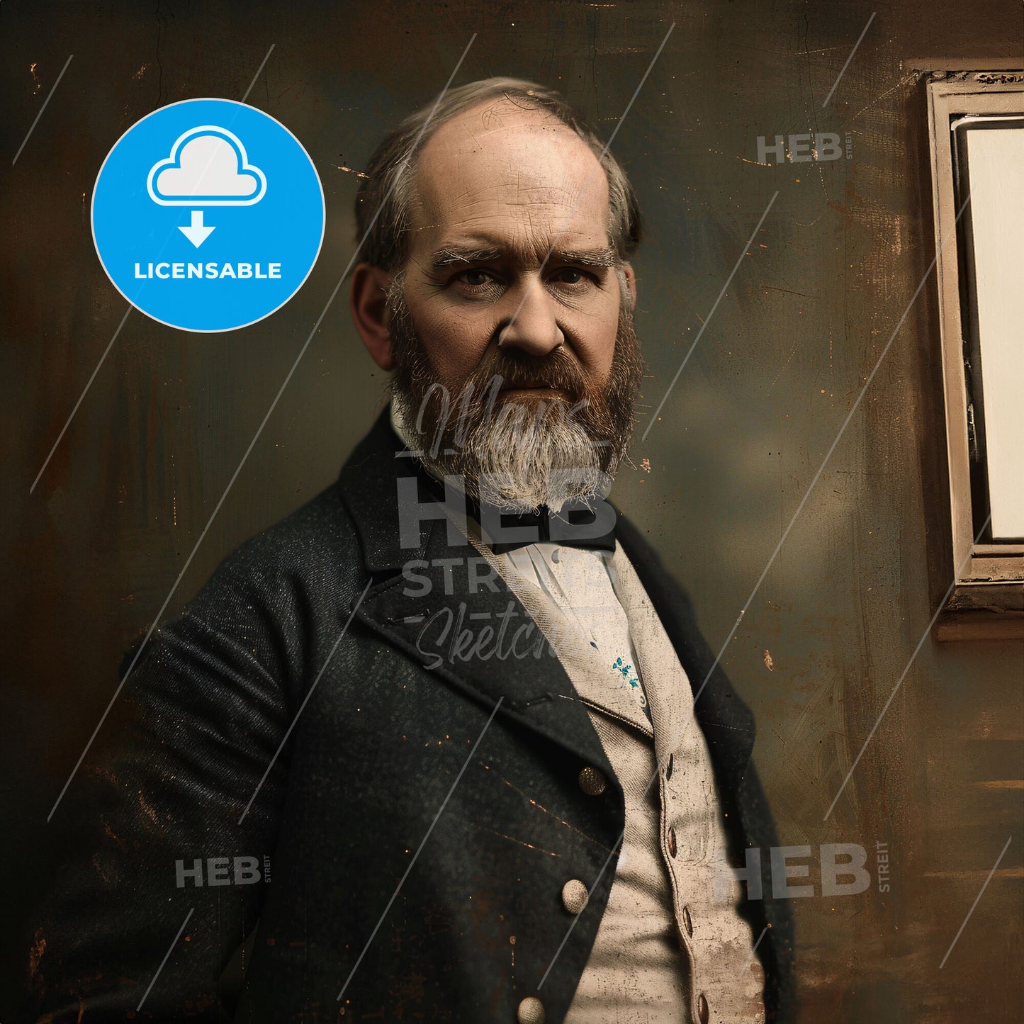 Collis Potter Huntington, 1821 - 1900, American industrialist - A Man In A Suit