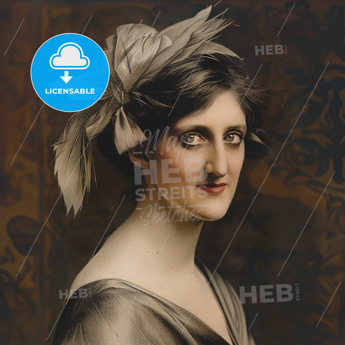 Daisy Fellowes, 1890 - 1962, French socialite and heiress - A Woman With A Feather In Her Hair