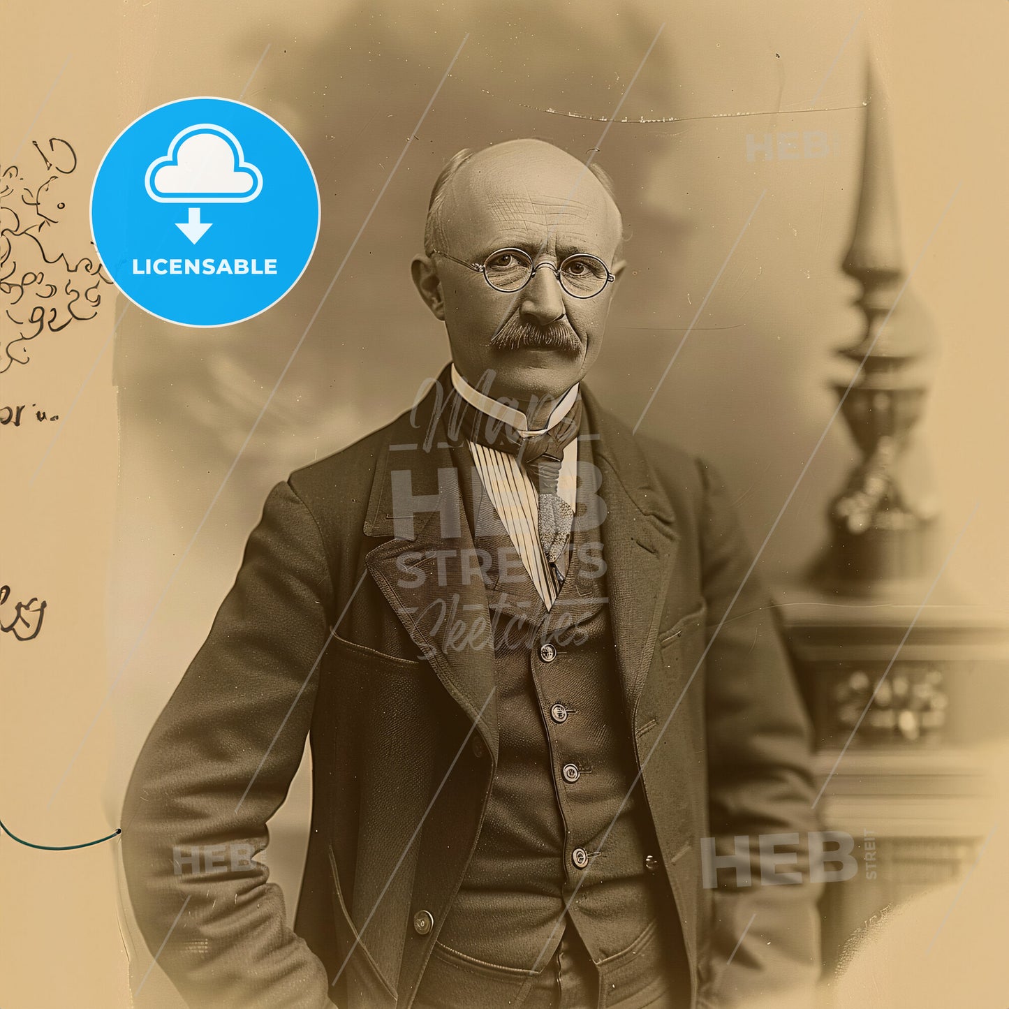 Heinrich Schliemann, 1822 - 1890, German archaeologist - A Man In A Suit