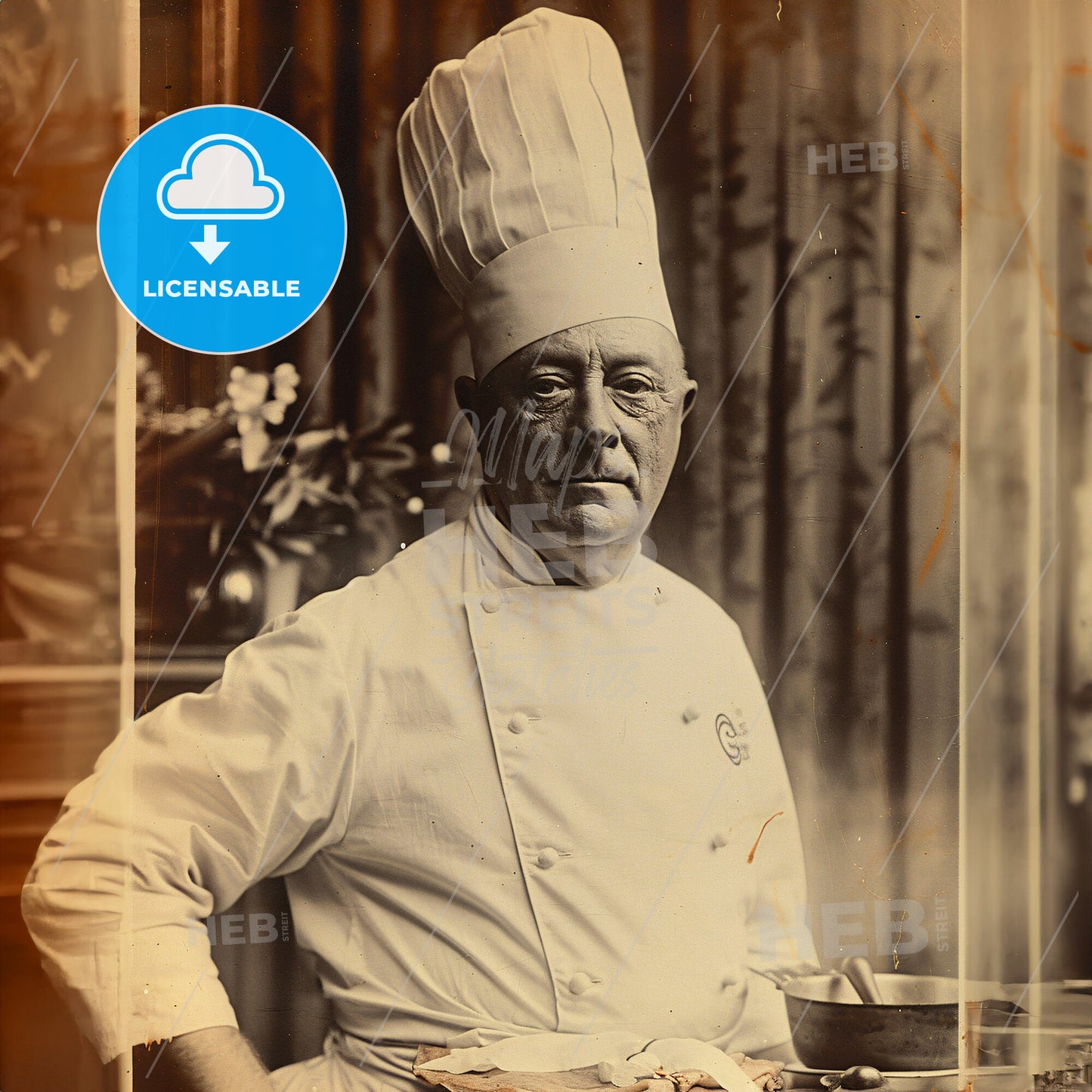 Henri Charpentier, 1880 - 1961, French chef - A Man In A Chef's Hat