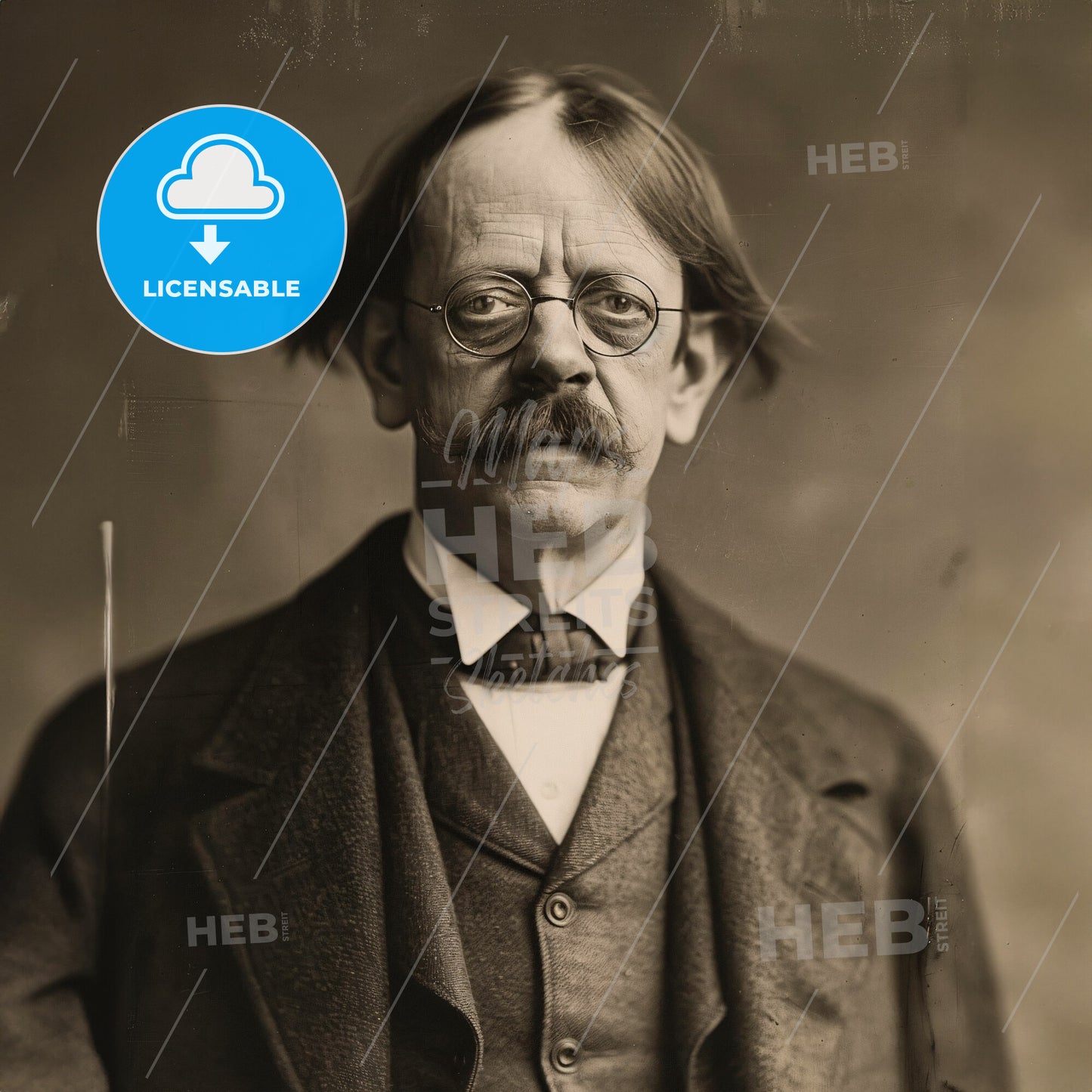 J.J. Thomson, 1856 - 1940, British physicist - A Man With A Mustache And Glasses