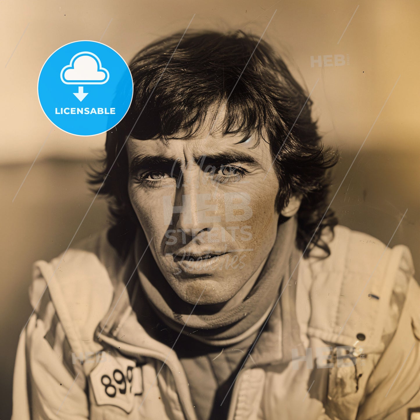 Jackie Stewart, Born: 1939, British racing driver - A Man With A Scarf Around His Neck