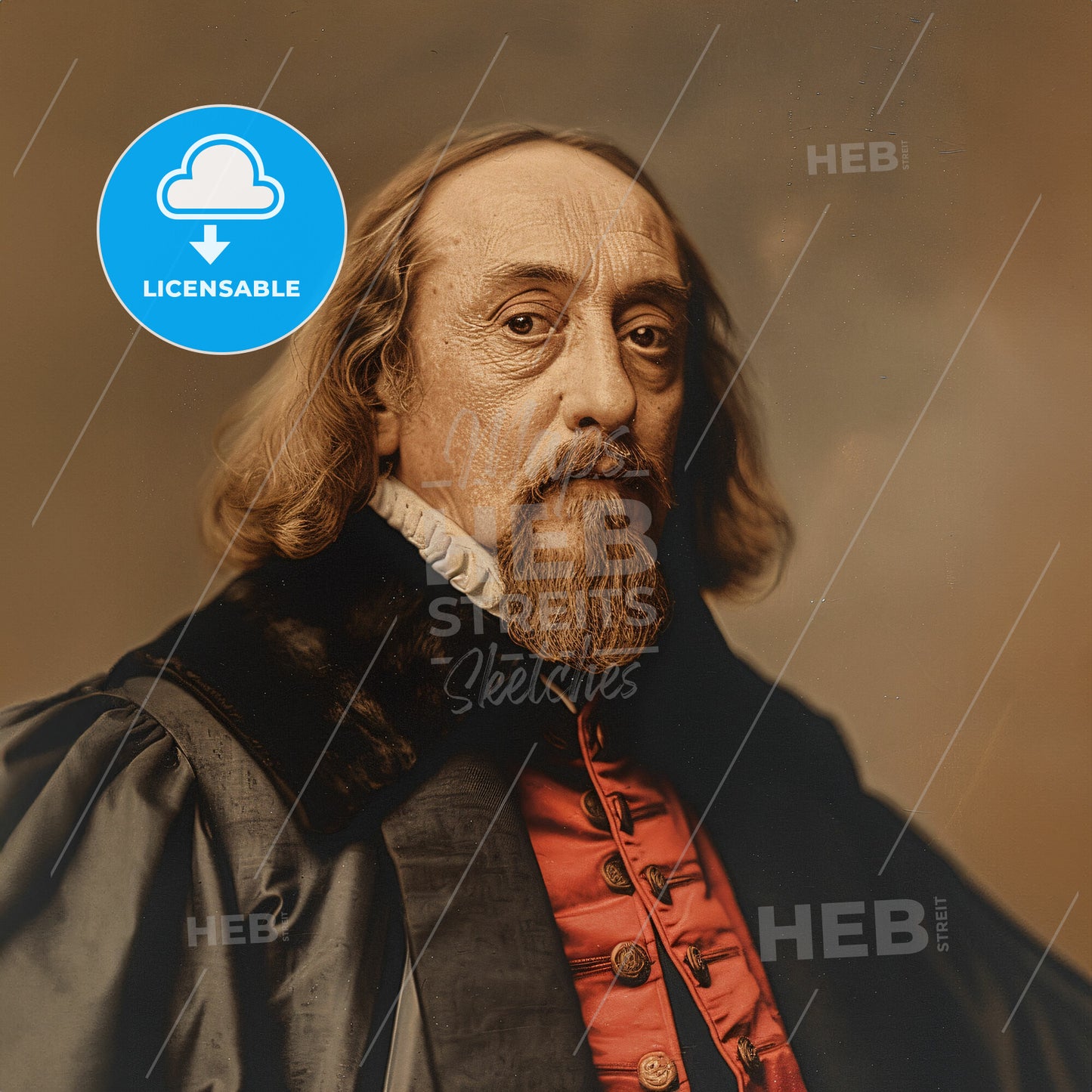 John Amos Comenius, 1592 - 1670, Czech educator - A Man In A Black Robe