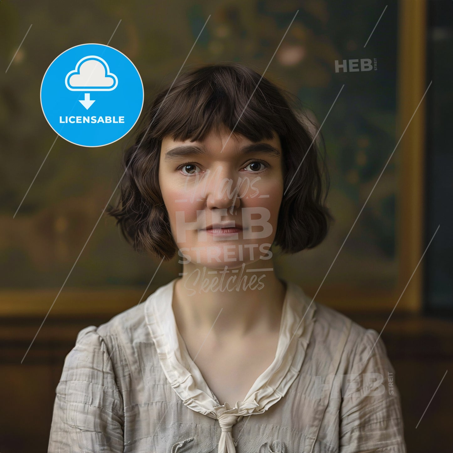 Katherine Mansfield, 1888 - 1923, New Zealand writer - A Woman With Short Brown Hair