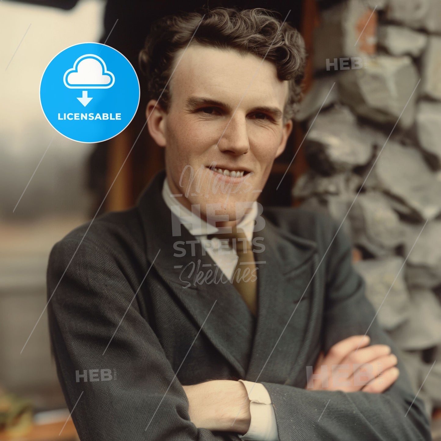 Leonard Ravenhill, 1907 - 1994, British-American preacher - A Man In A Suit With His Arms Crossed