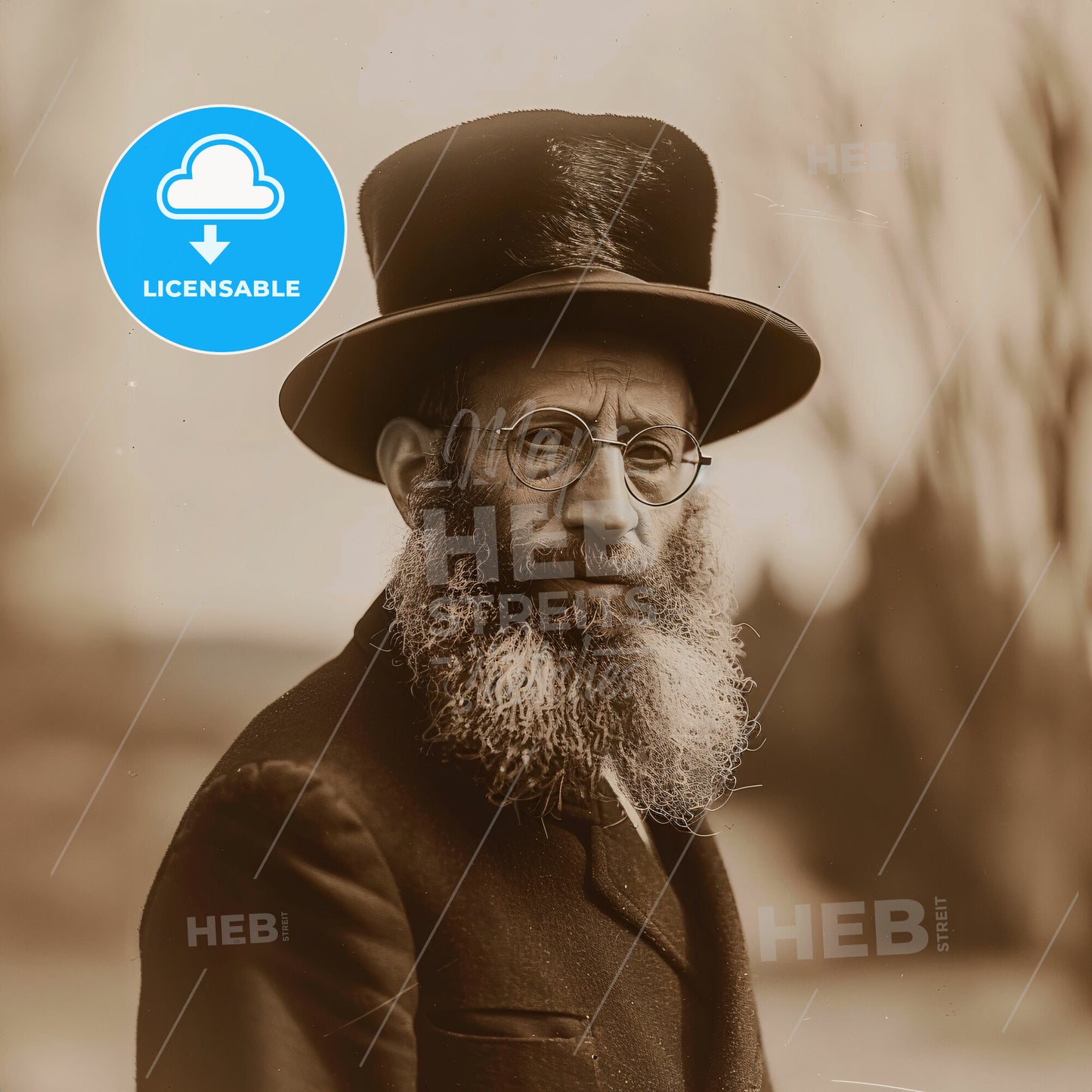 Rabbi Abraham Isaac Kook, 1865 - 1935, Jewish spiritual leader - A Man With A Beard Wearing A Top Hat