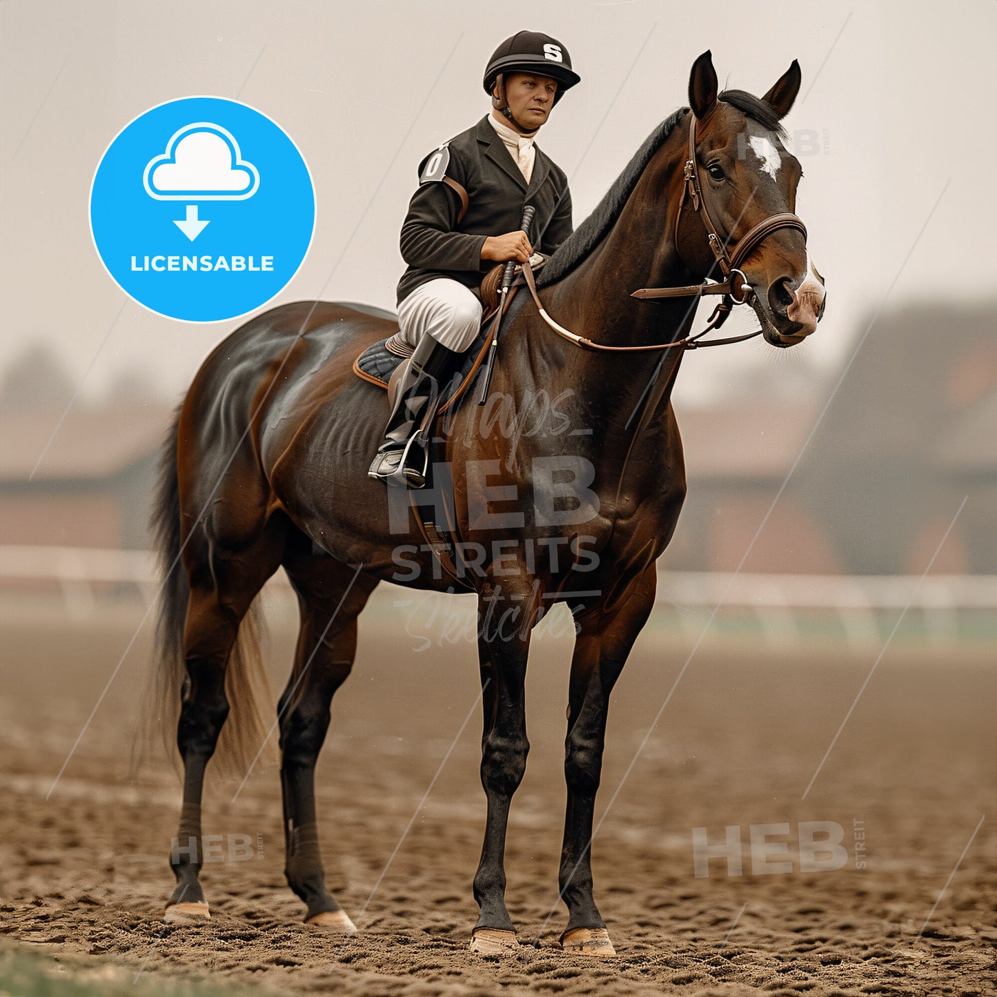 Seabiscuit, 1933 - 1947, American racehorse - A Man Riding A Horse
