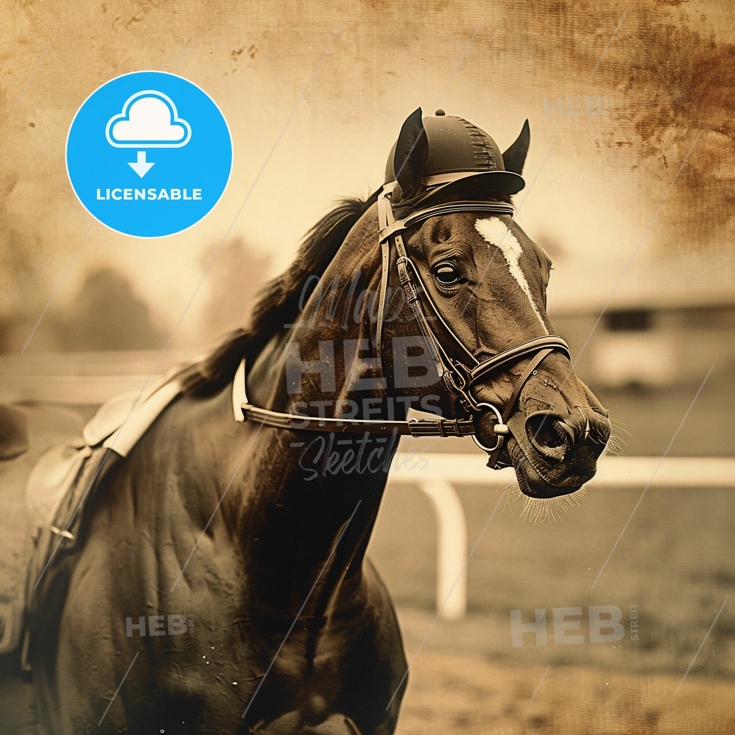 Seabiscuit, 1933 - 1947, American racehorse - A Horse Wearing A Hat