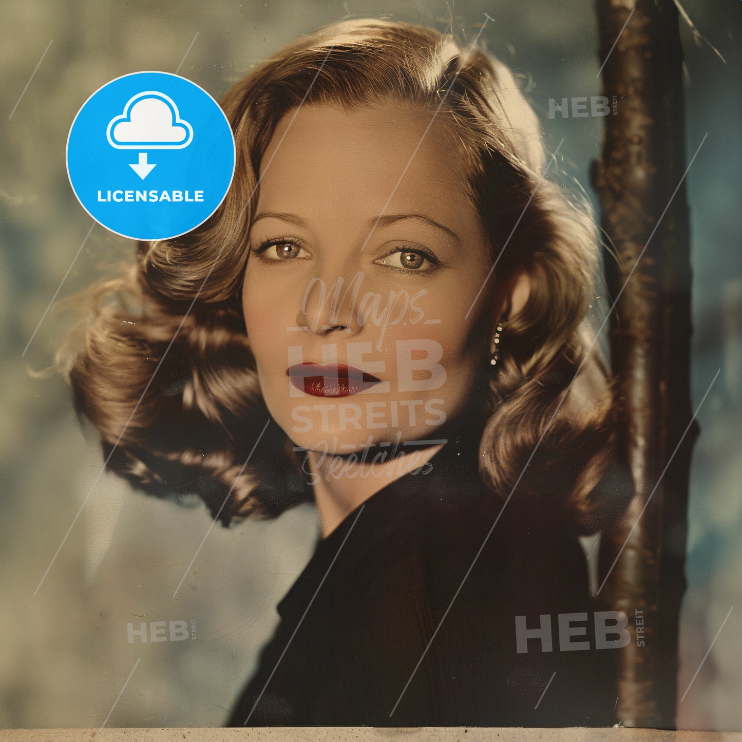 Tallulah Bankhead, 1902 - 1968, American actress and socialite - A Woman With Red Lipstick