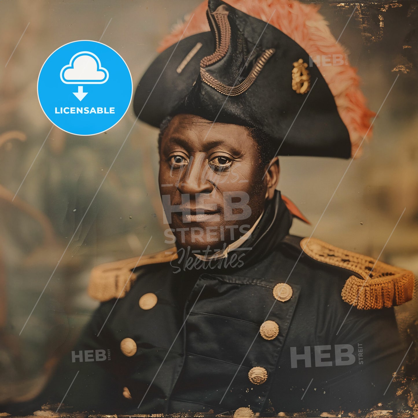Toussaint Louverture, 1743 - 1803, Haitian revolutionary leader - A Man In A Military Uniform