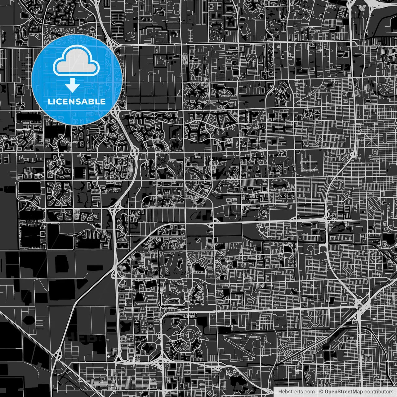 Miramar, Florida - Area Map - Dark