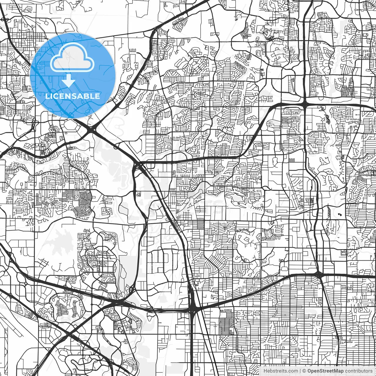 Carrollton, Texas - Area Map - Light