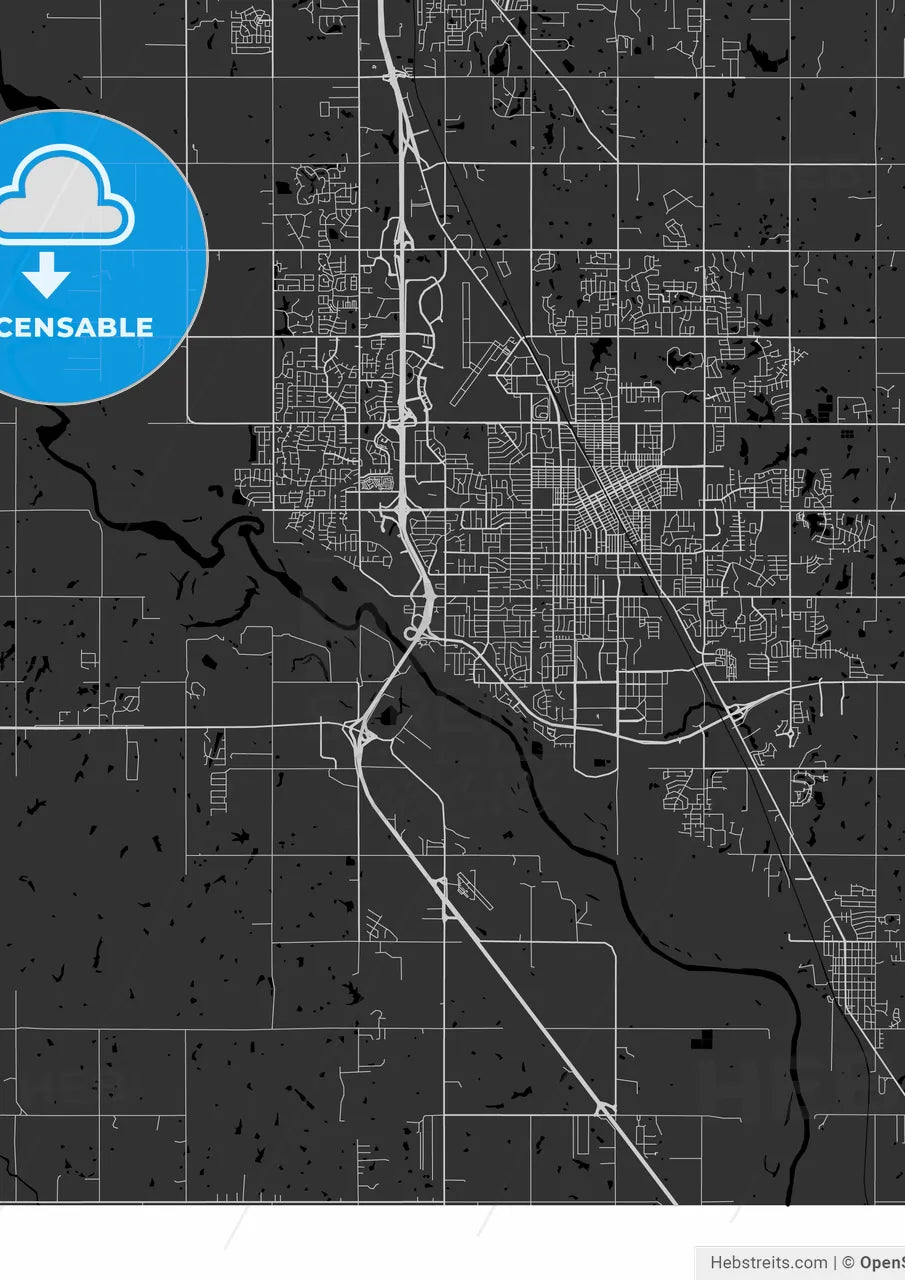 Norman, Oklahoma - Area Map - Dark