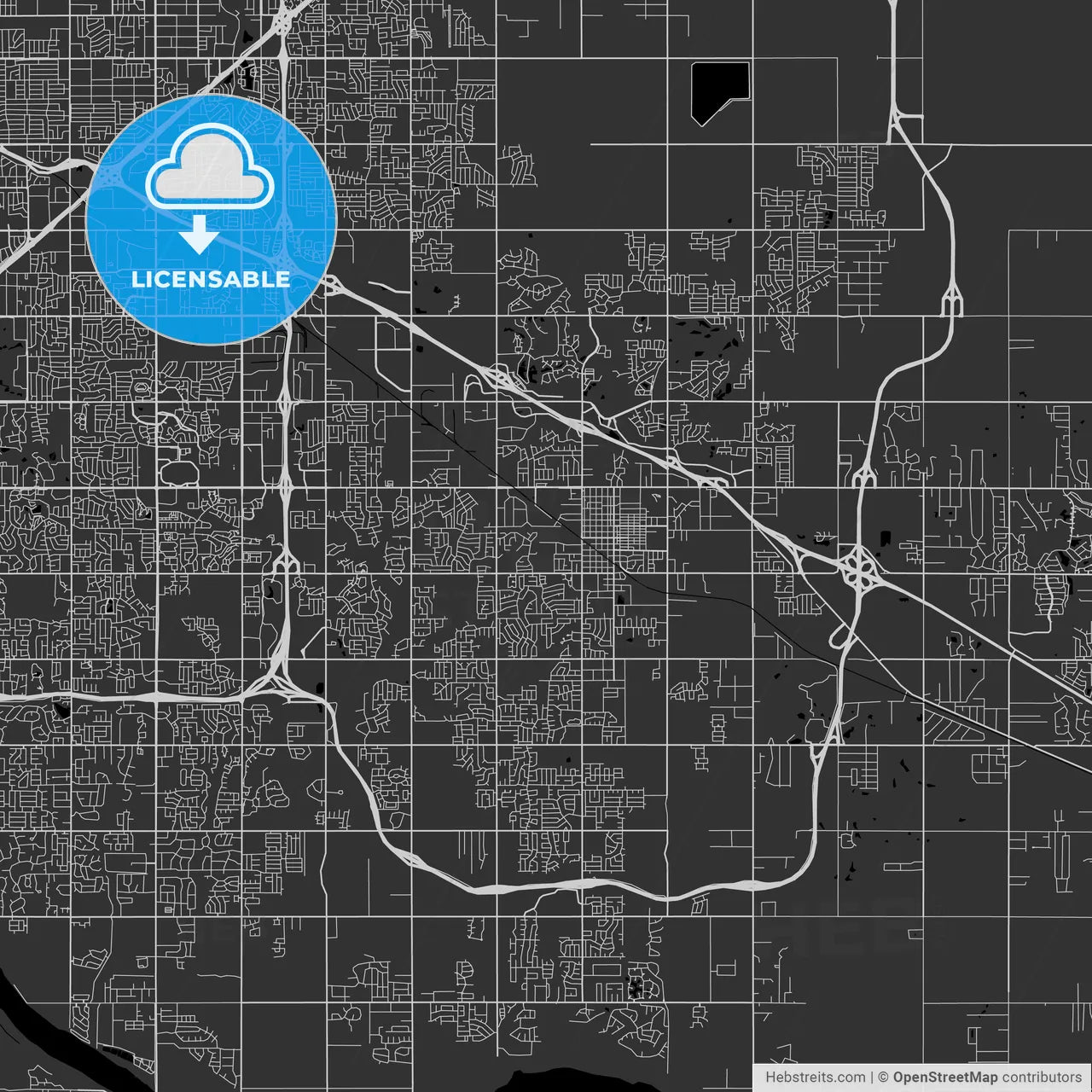 Broken Arrow, Oklahoma - Area Map - Dark
