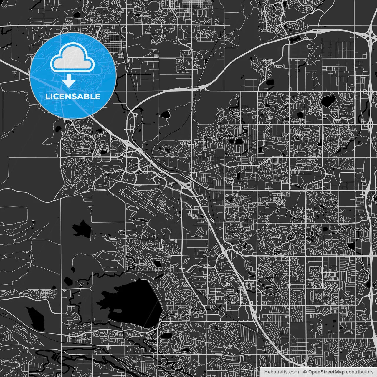 Broomfield, Colorado - Area Map - Dark