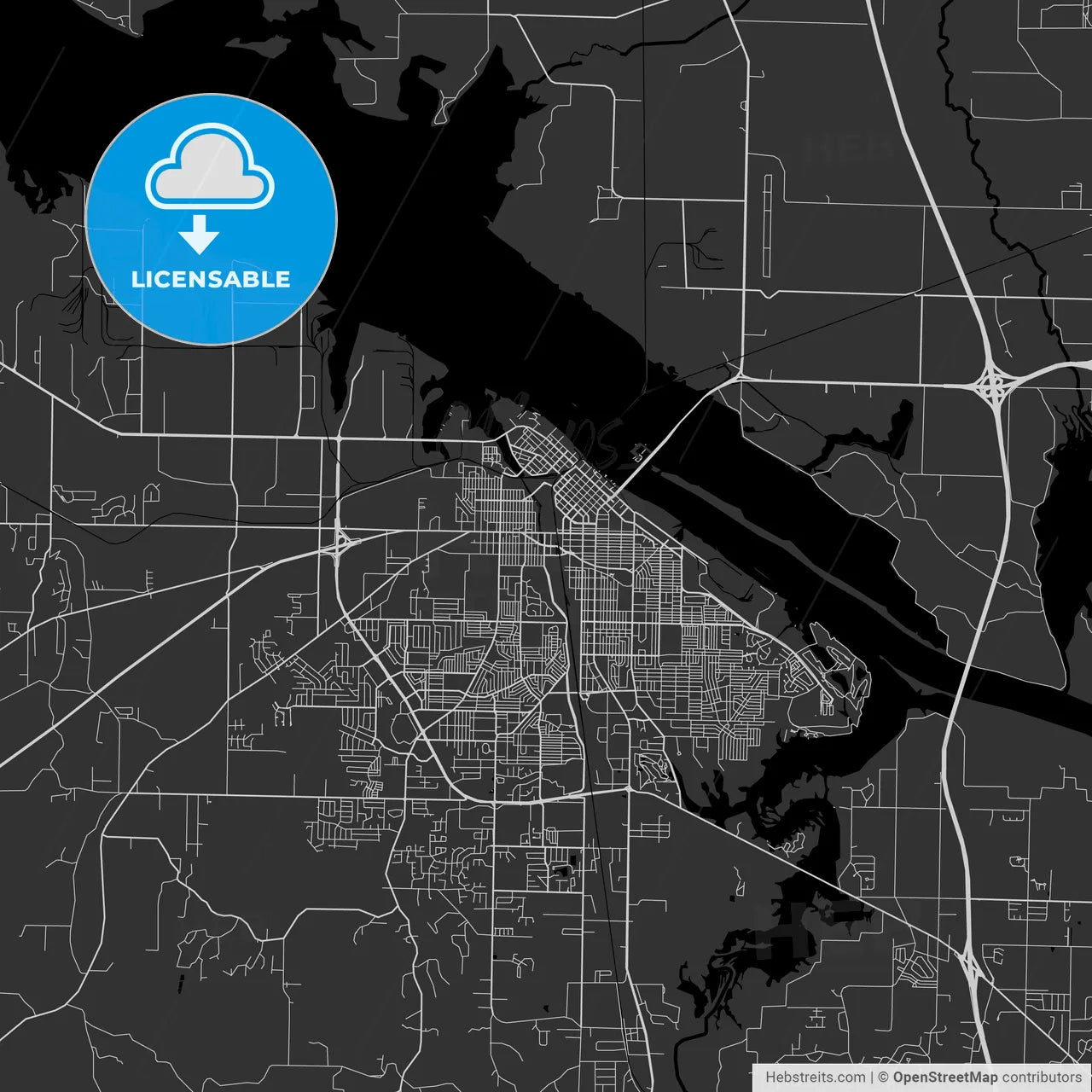 Decatur, Alabama - Area Map - Dark
