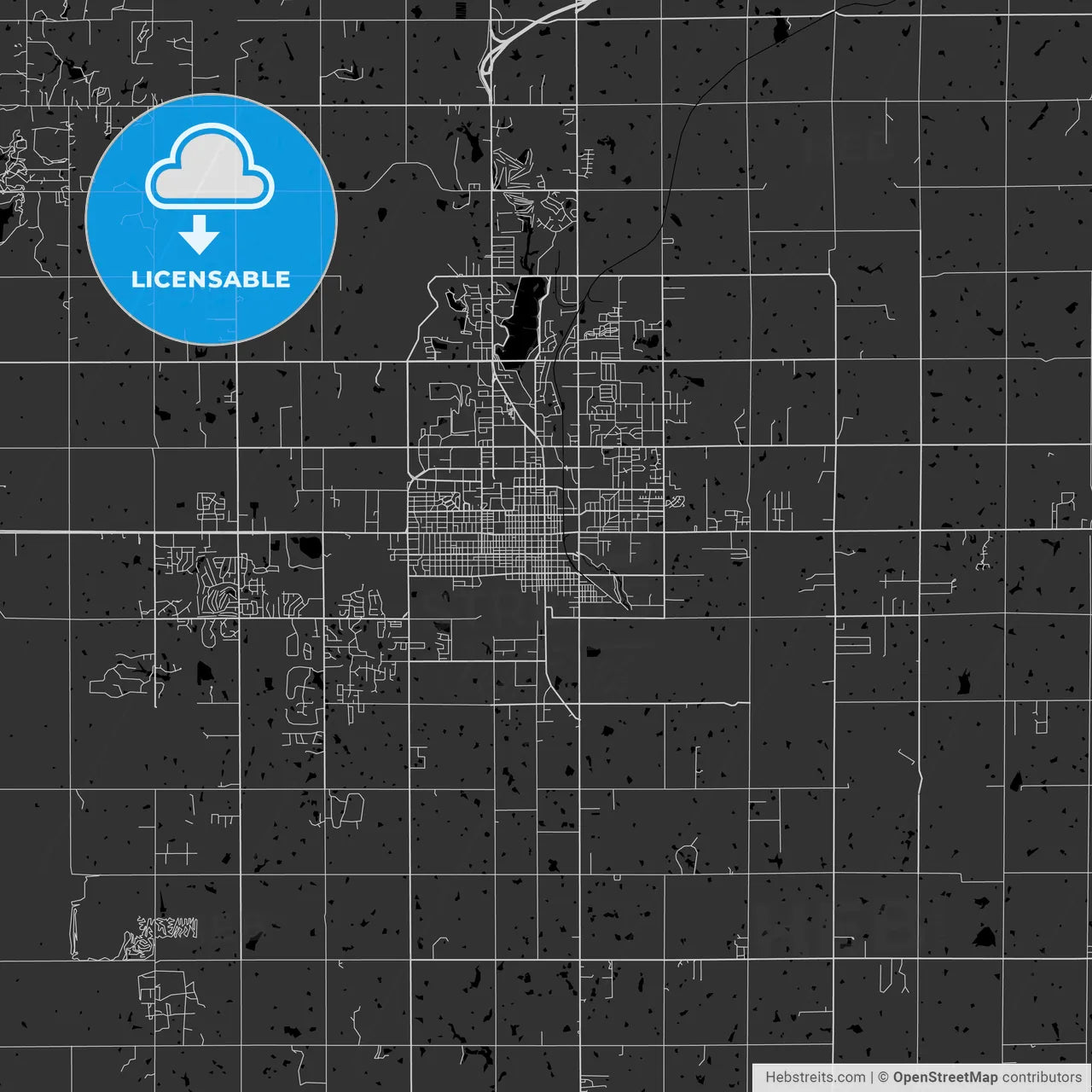 Stillwater, Oklahoma - Area Map - Dark