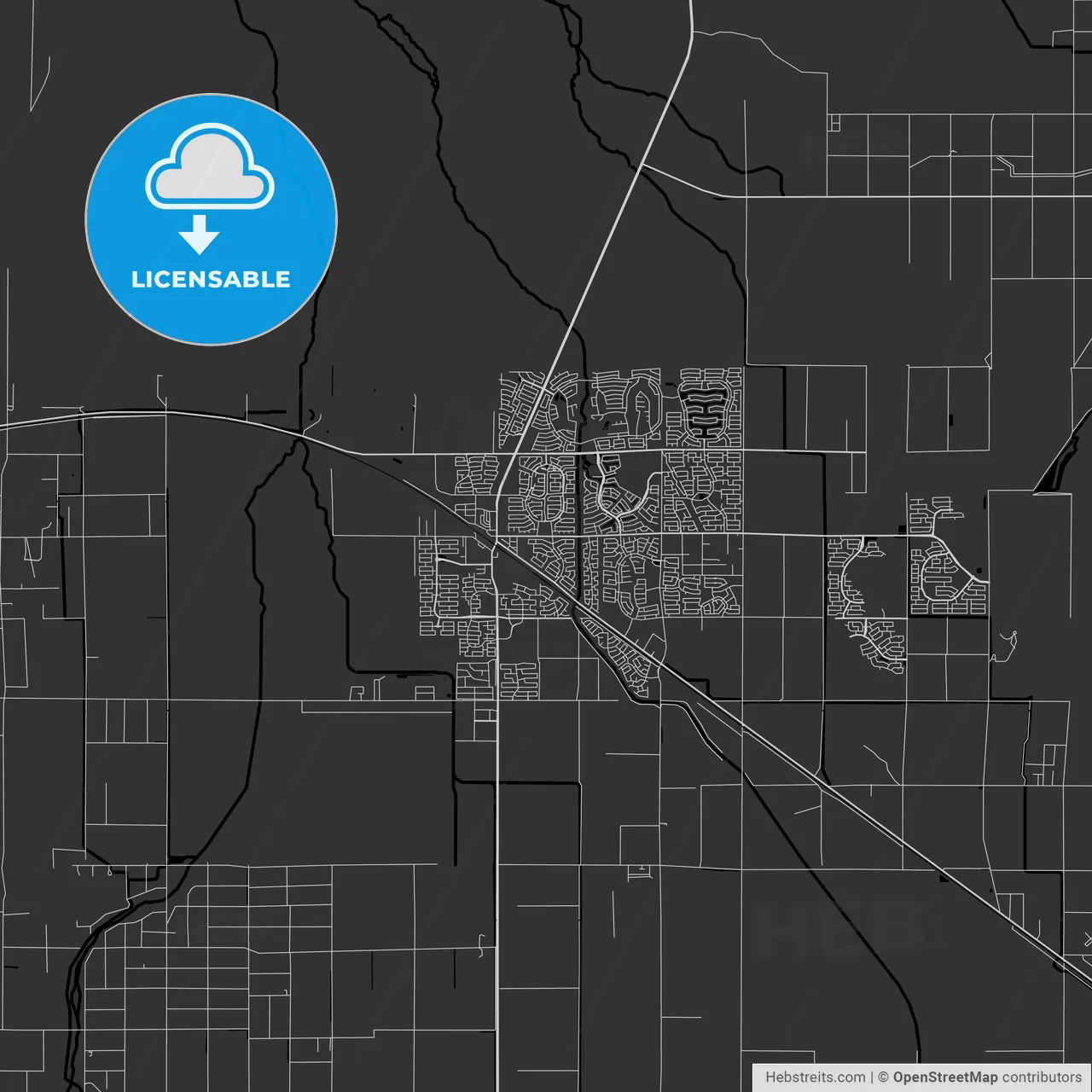 Maricopa, Arizona - Area Map - Dark