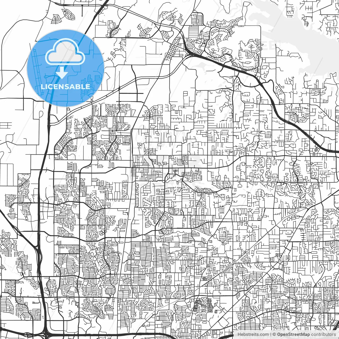 Keller, Texas - Area Map - Light