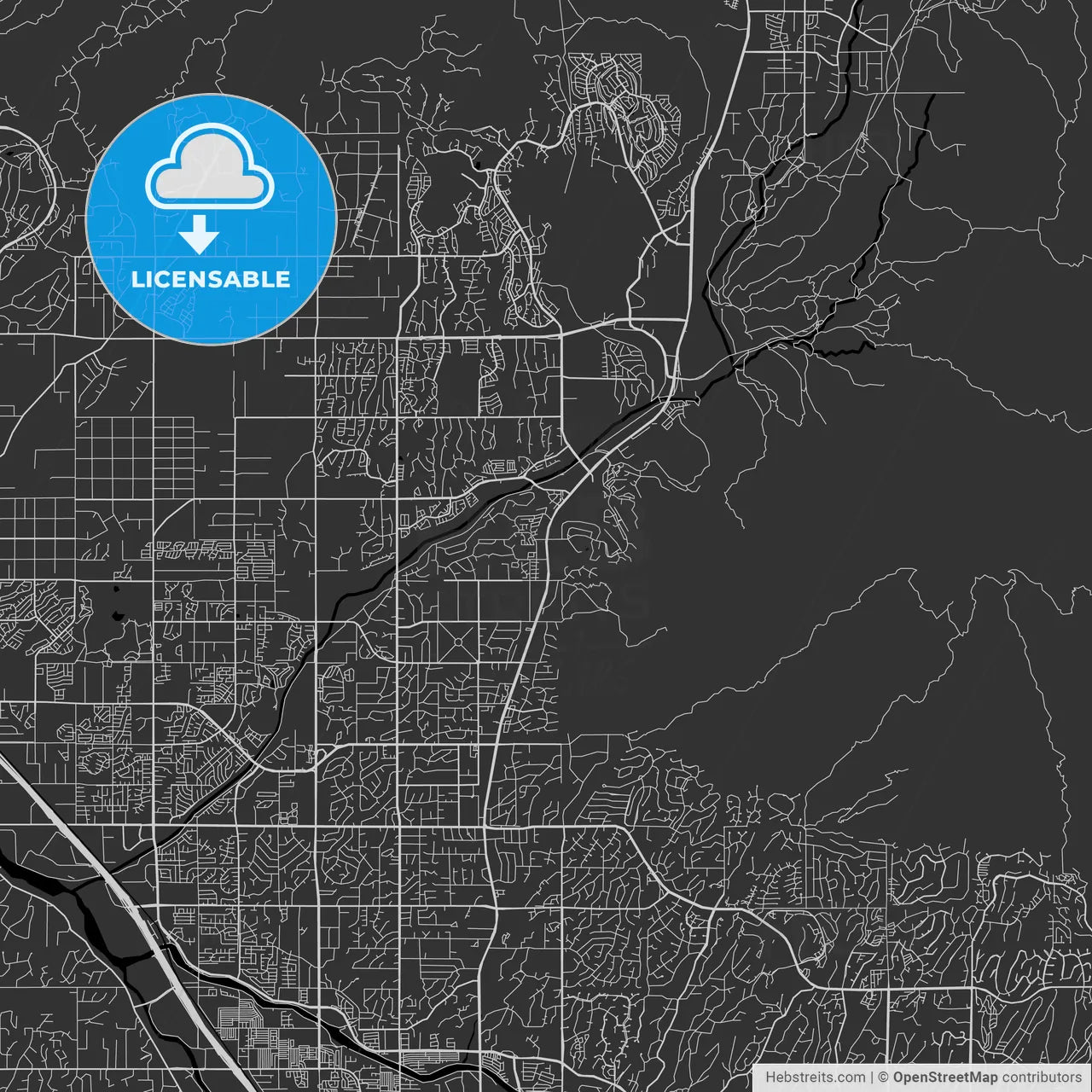 Oro Valley, Arizona - Area Map - Dark