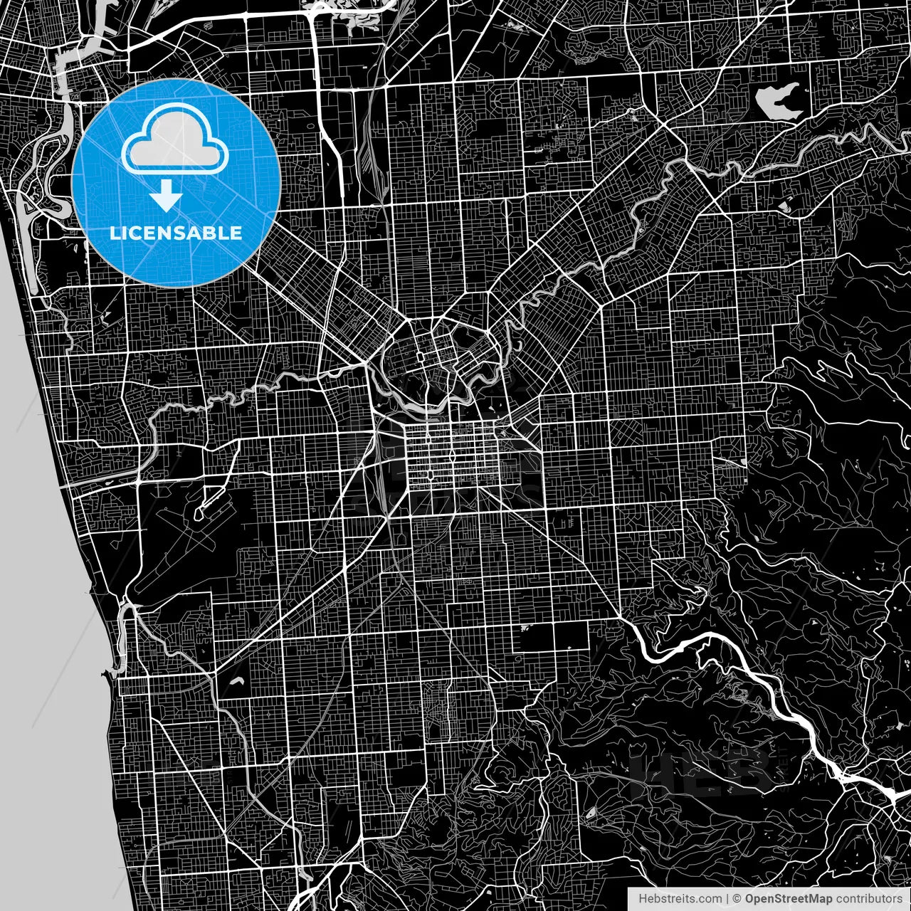 Area map of Adelaide, Australia