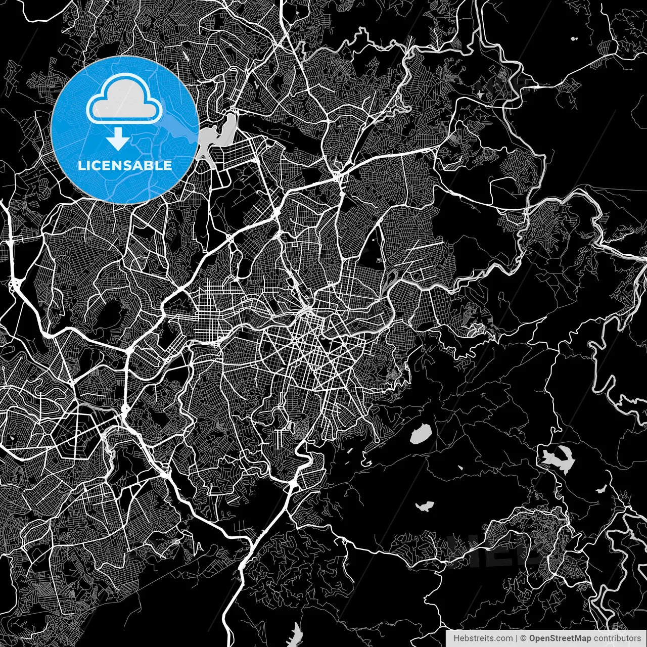 Area map of Belo Horizonte, Brazil
