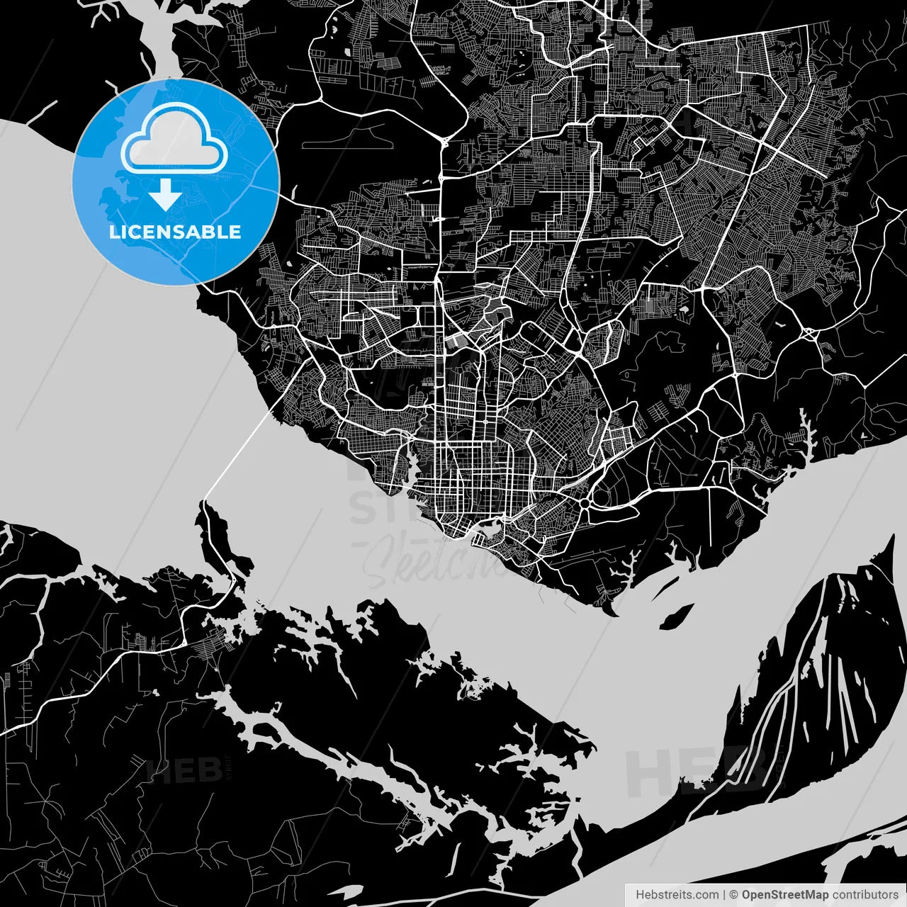 Area map of Manaus, Brazil