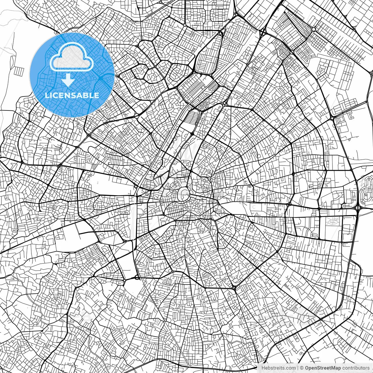 Map of Konya, Turkey