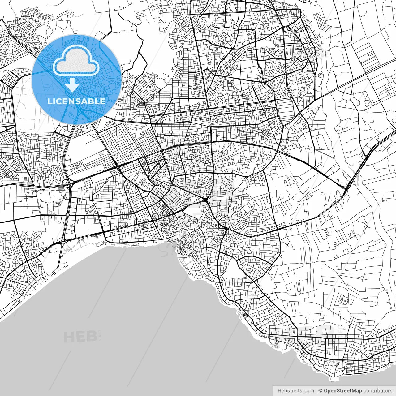 Map of Antalya, Turkey
