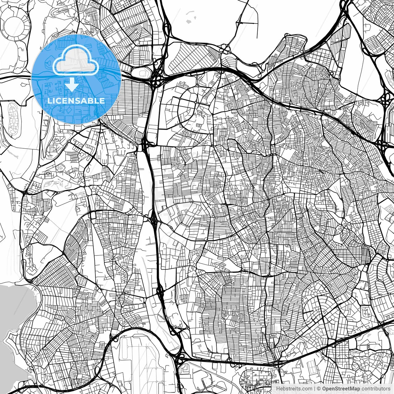 Map of Bağcılar, Istanbul, Turkey