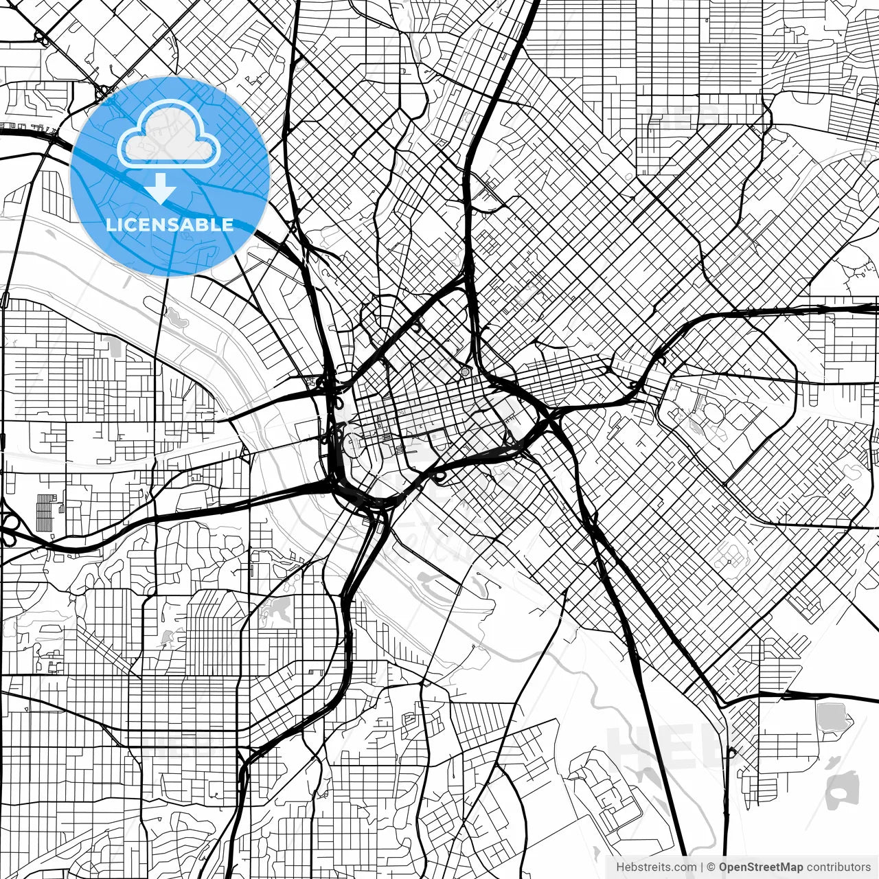 Map of Dallas, Texas