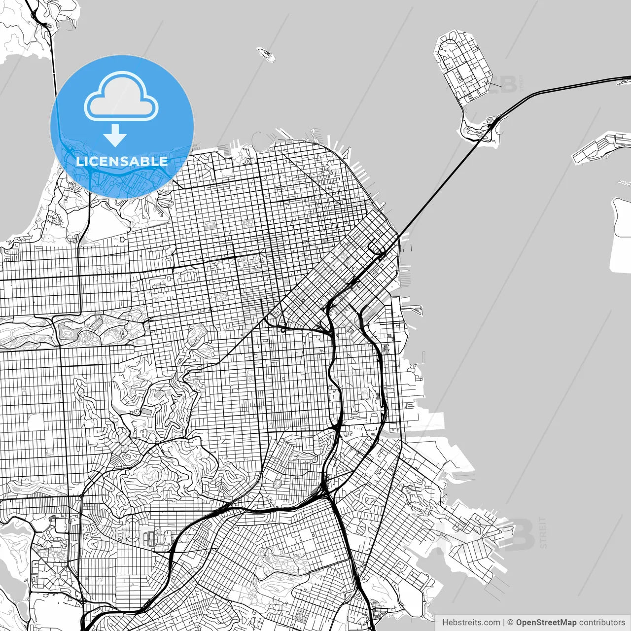 Map of San Francisco, California