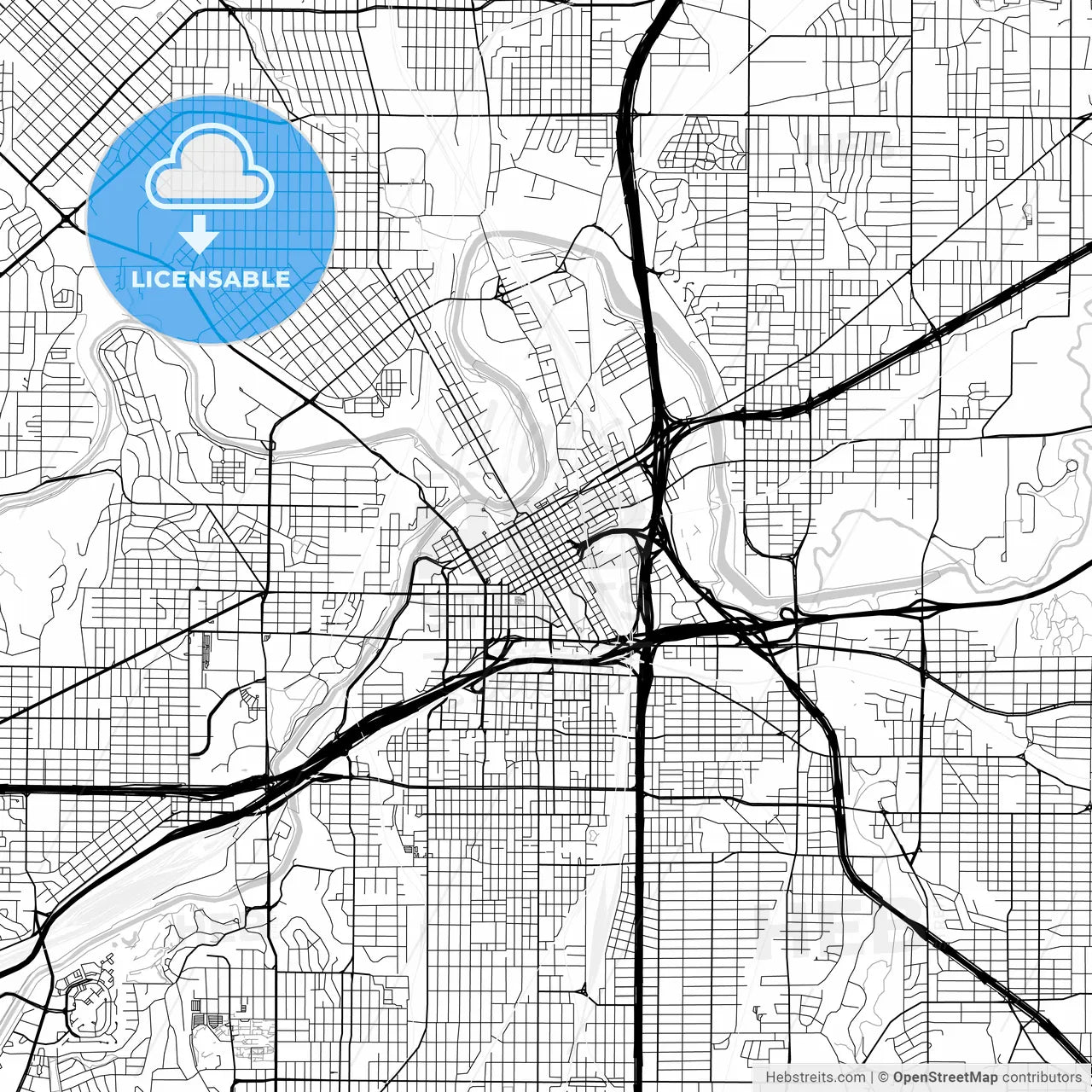 Map of Fort Worth, Texas