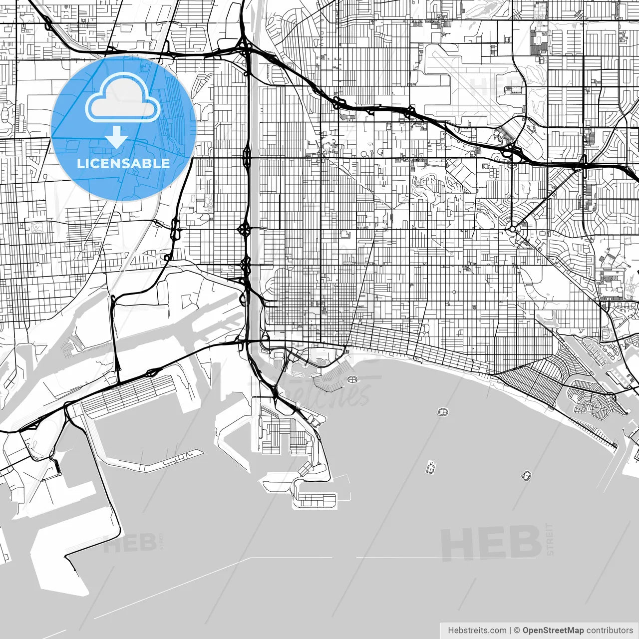 Map of Long Beach, California