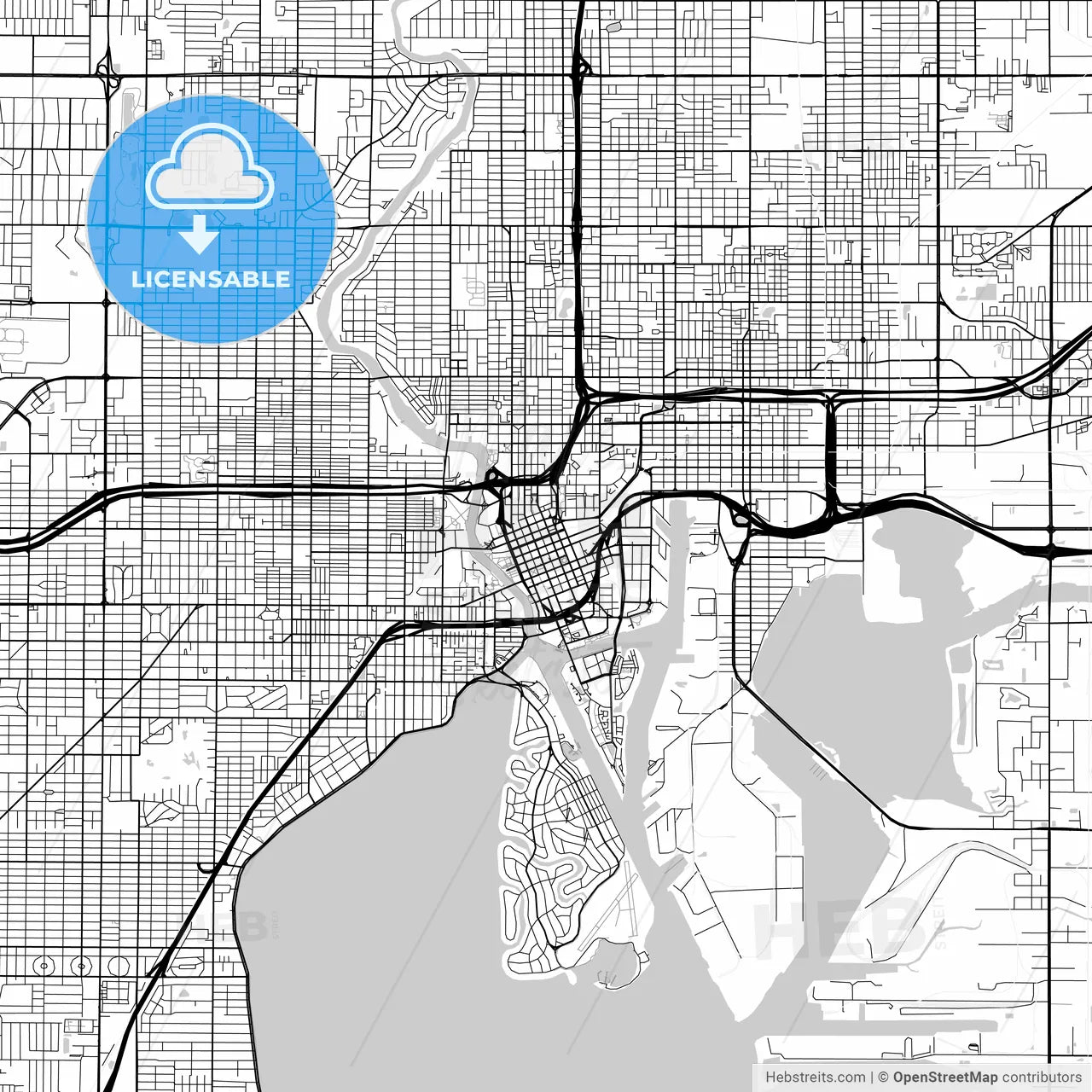 Map of Tampa, Florida