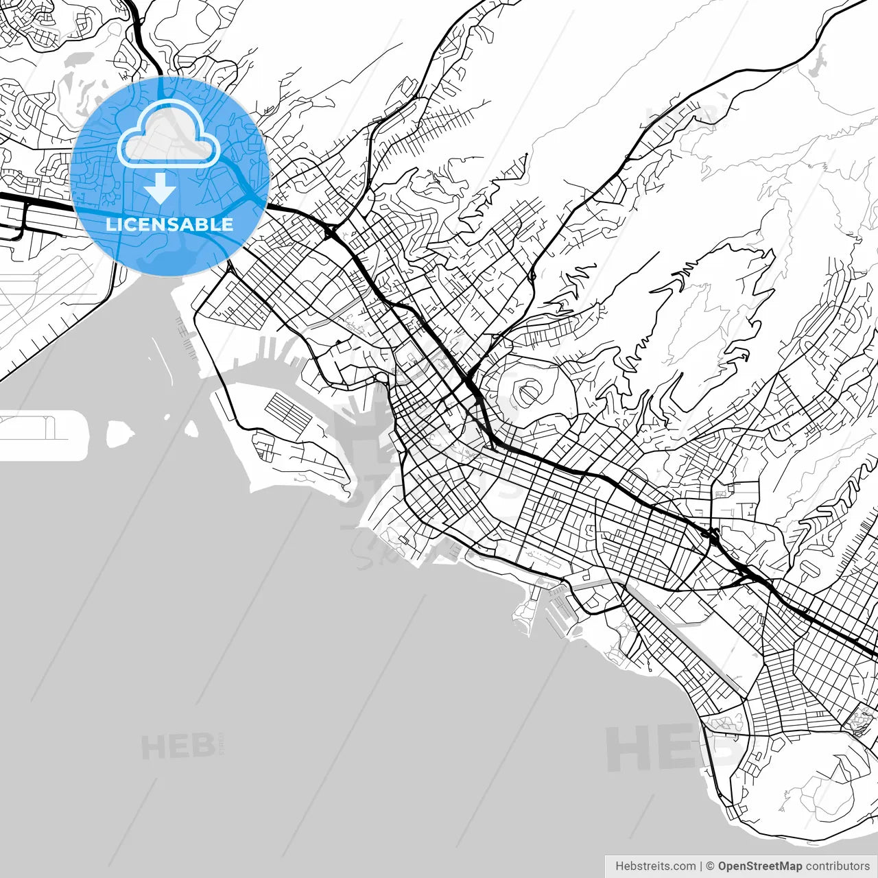 Map of Honolulu, Hawaii
