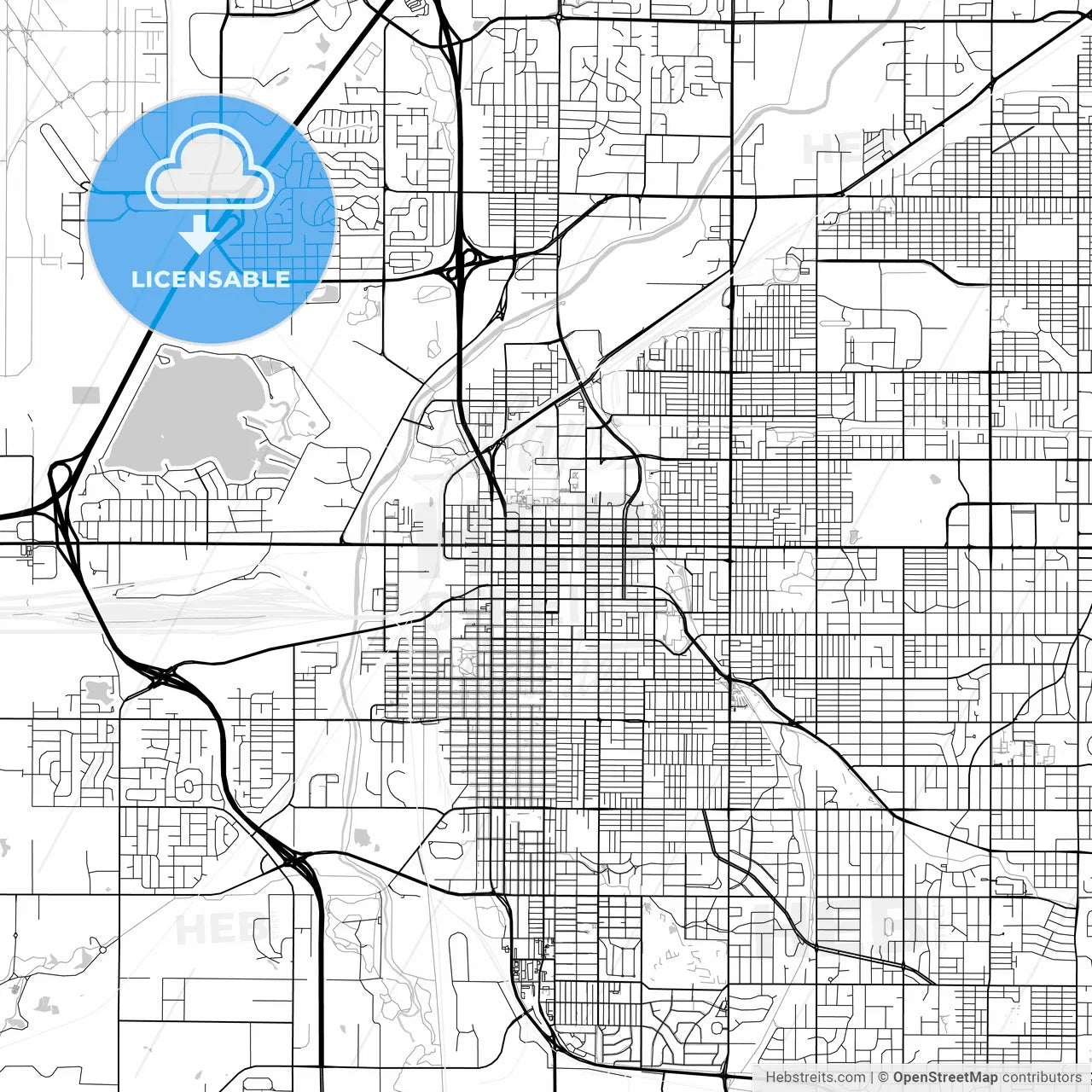 Map of Lincoln, Nebraska