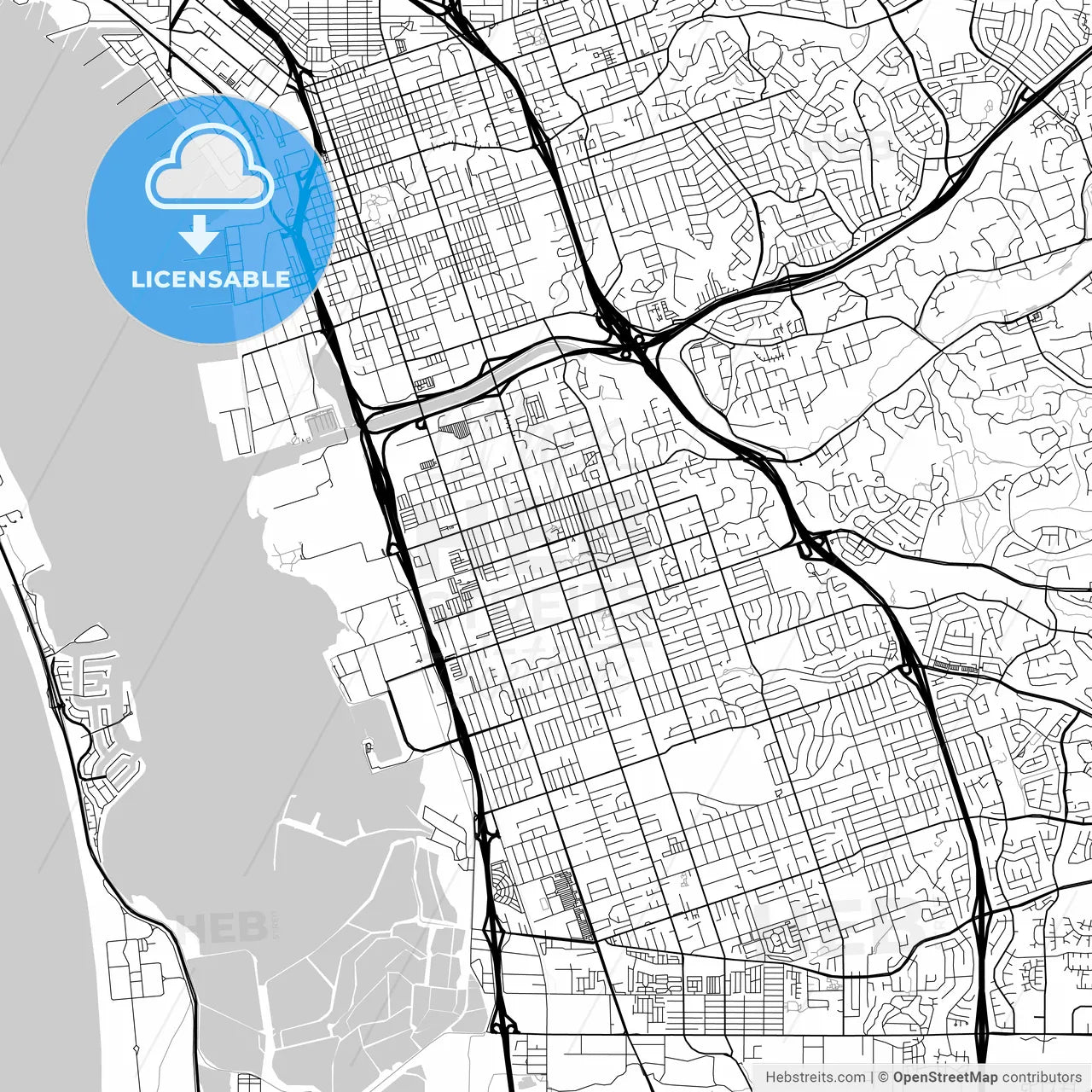 Map of Chula Vista, California