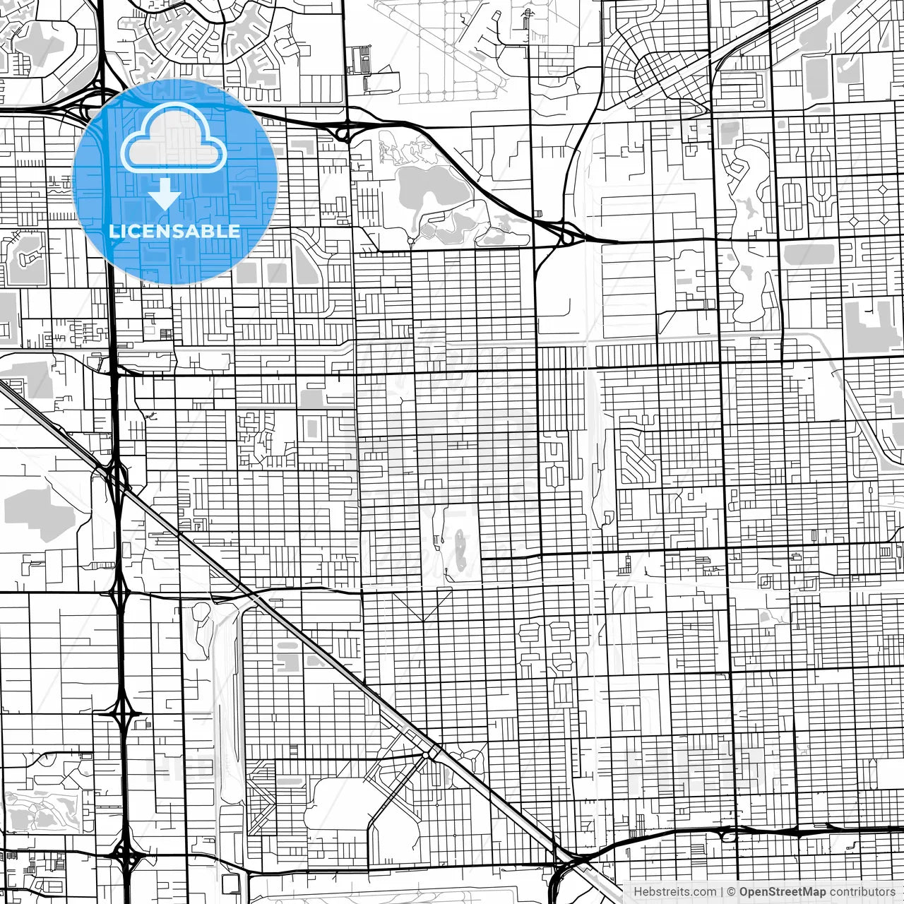 Map of Hialeah, Florida