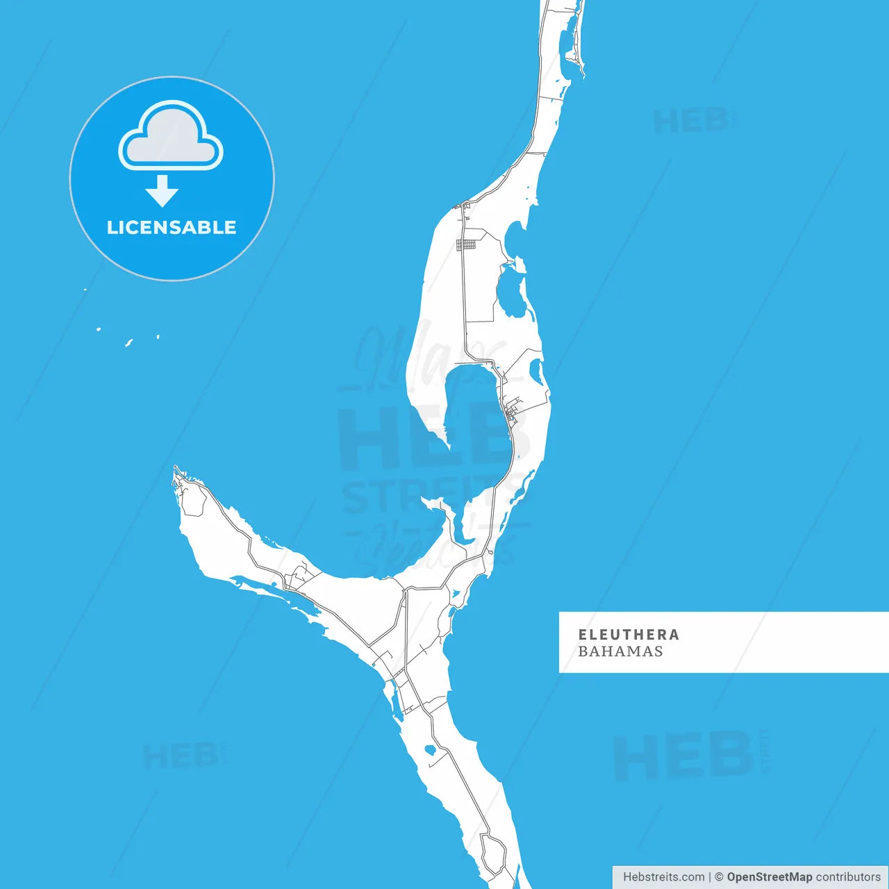Map of Eleuthera Island