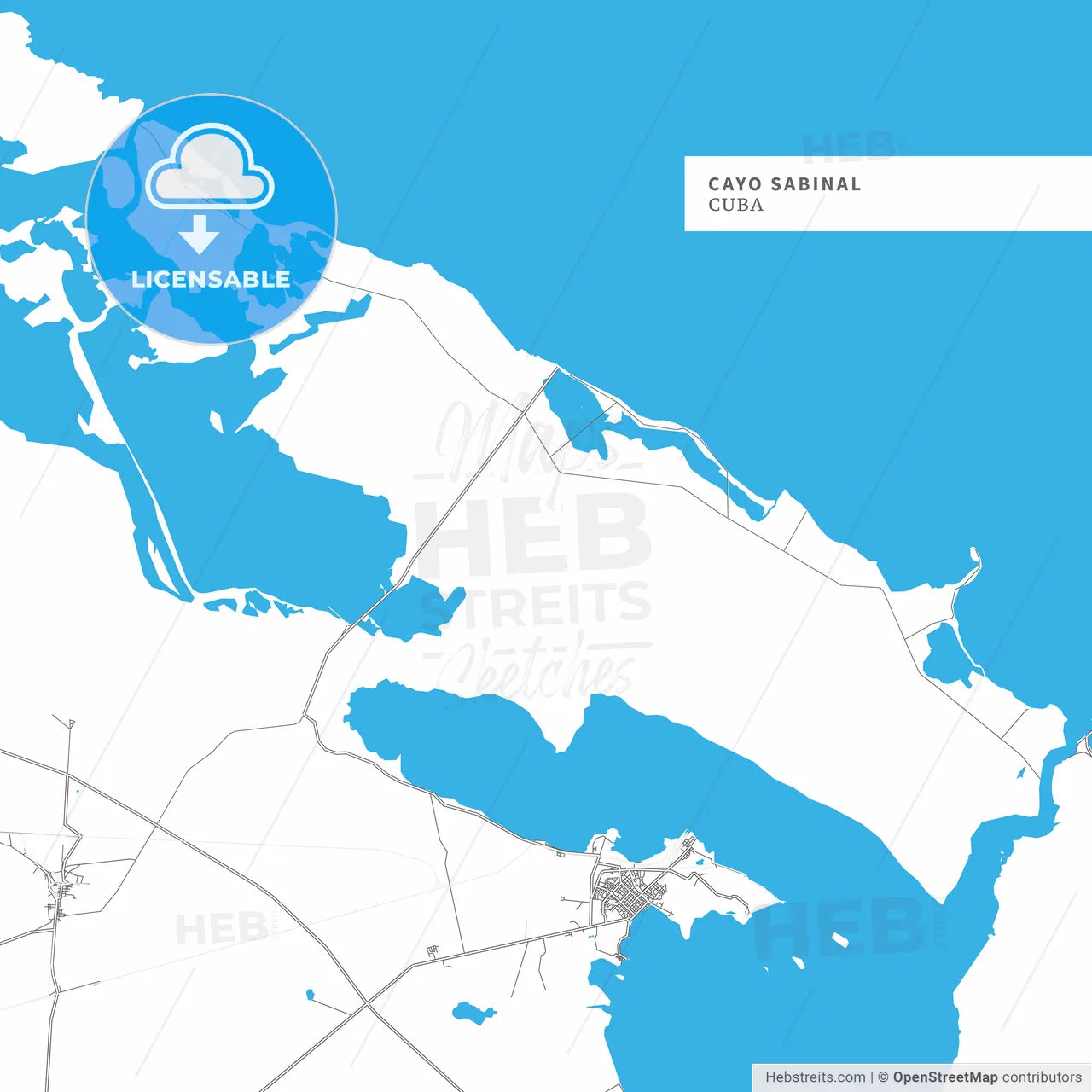 Map of Cayo Sabinal Island