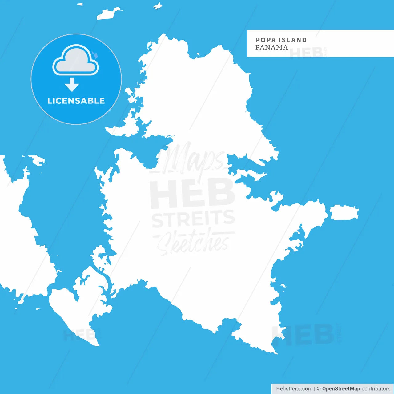 Map of Popa Island Island