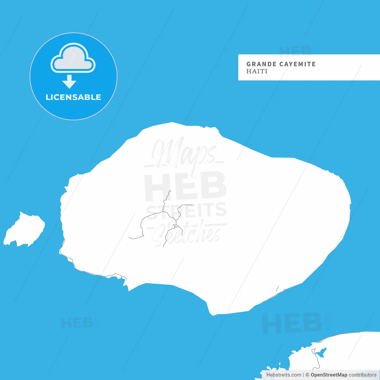 Map of Grande Cayemite Island
