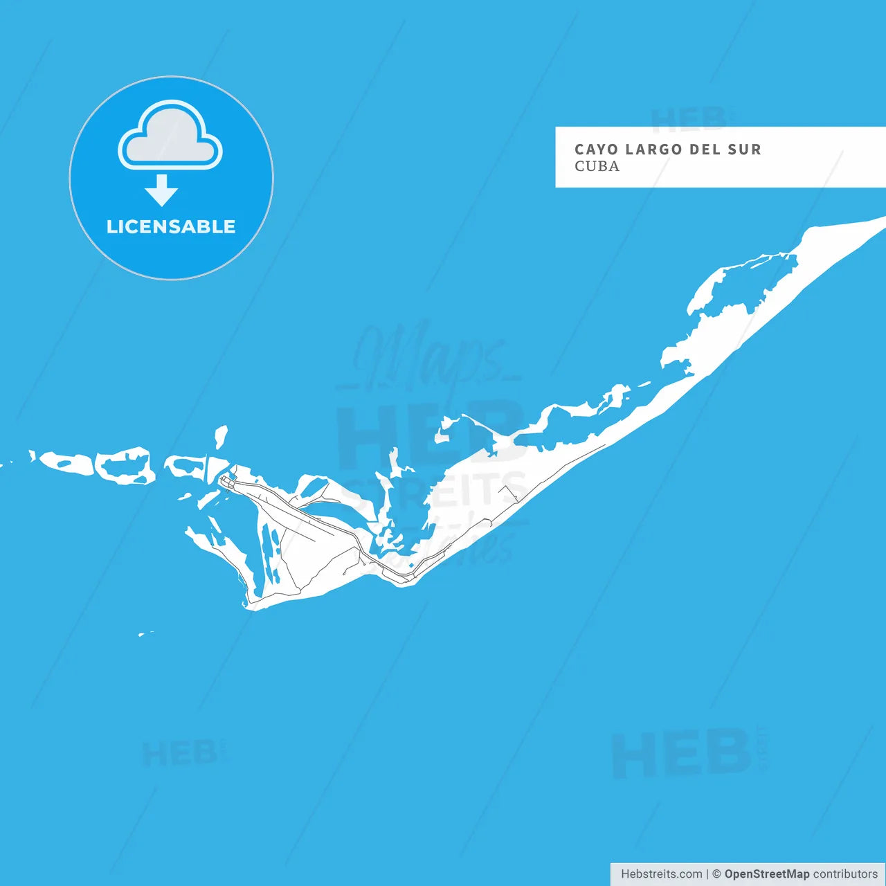 Map of Cayo Largo del Sur Island