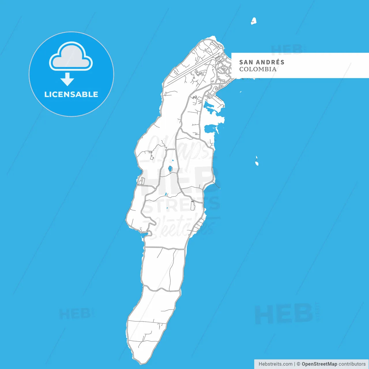 Map of San Andrés Island